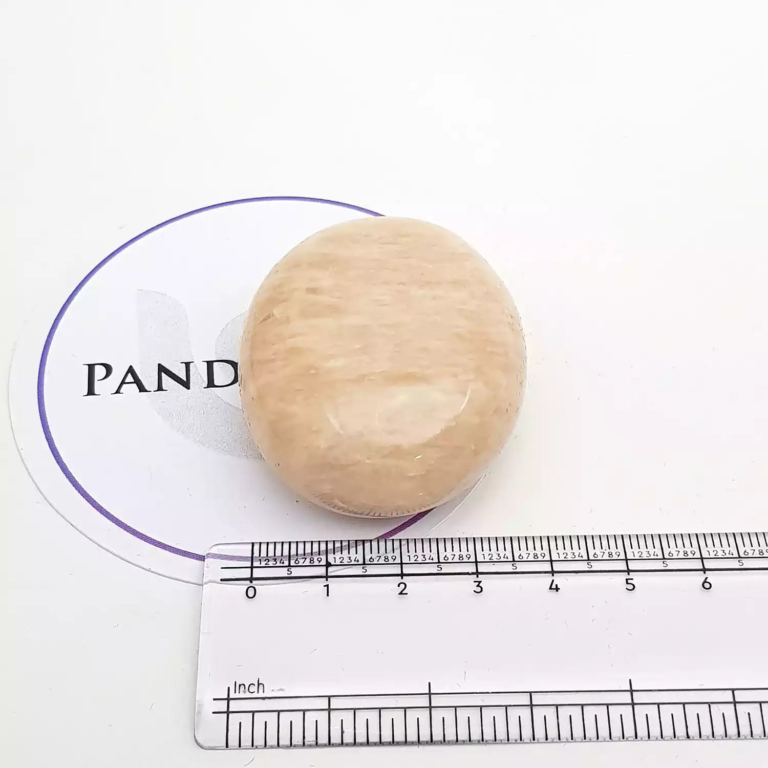 Cream Moonstone Healing Crystal Palm Stone - Image 5