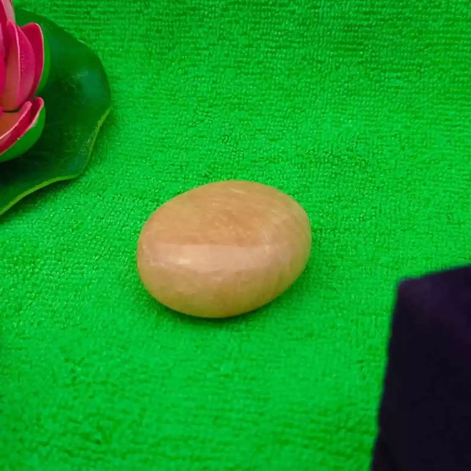 Cream Moonstone Healing Crystal Palm Stone - Image 6
