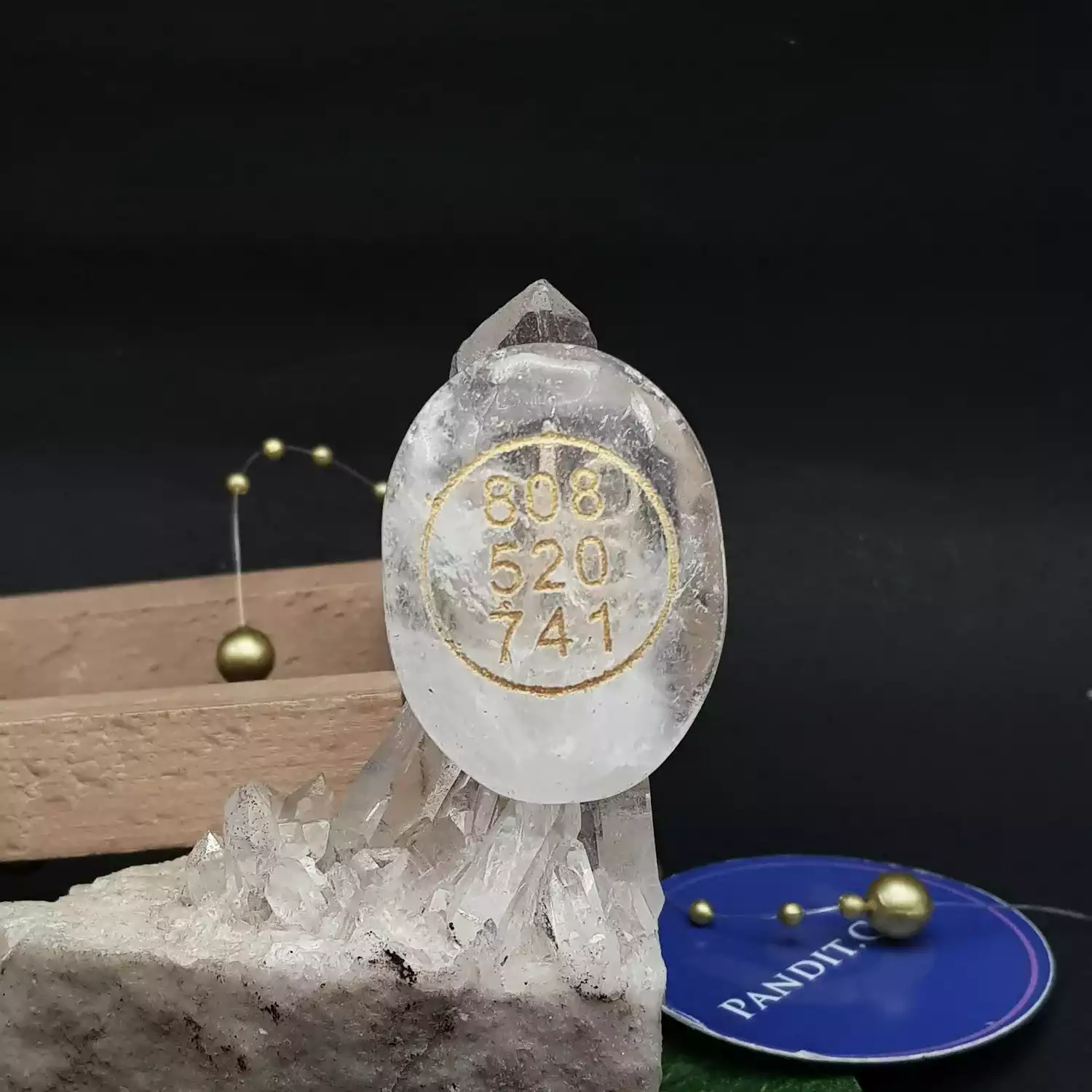 Crystal Quartz Zibu Symbol Coin - Image 4