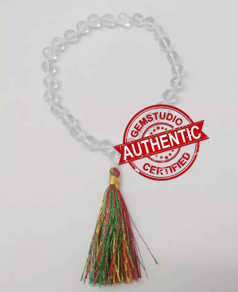 Crystal / Sphatik – Diamond Cut Jap Mala - To Attract Lakshmi - Image 5