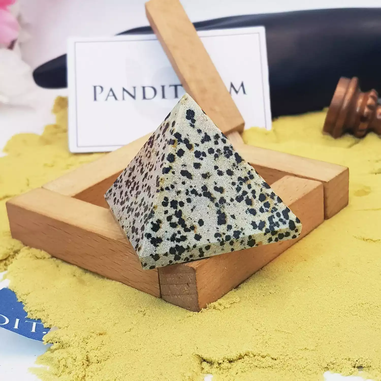 Dalmatian Jasper Crystal Pyramid - Image 2