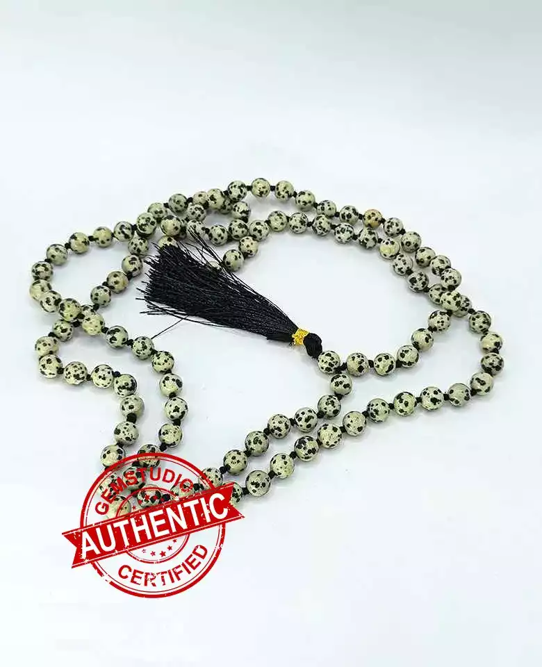 Dalmatian Jasper Mala - To Release Stress and Negativity - Image 6