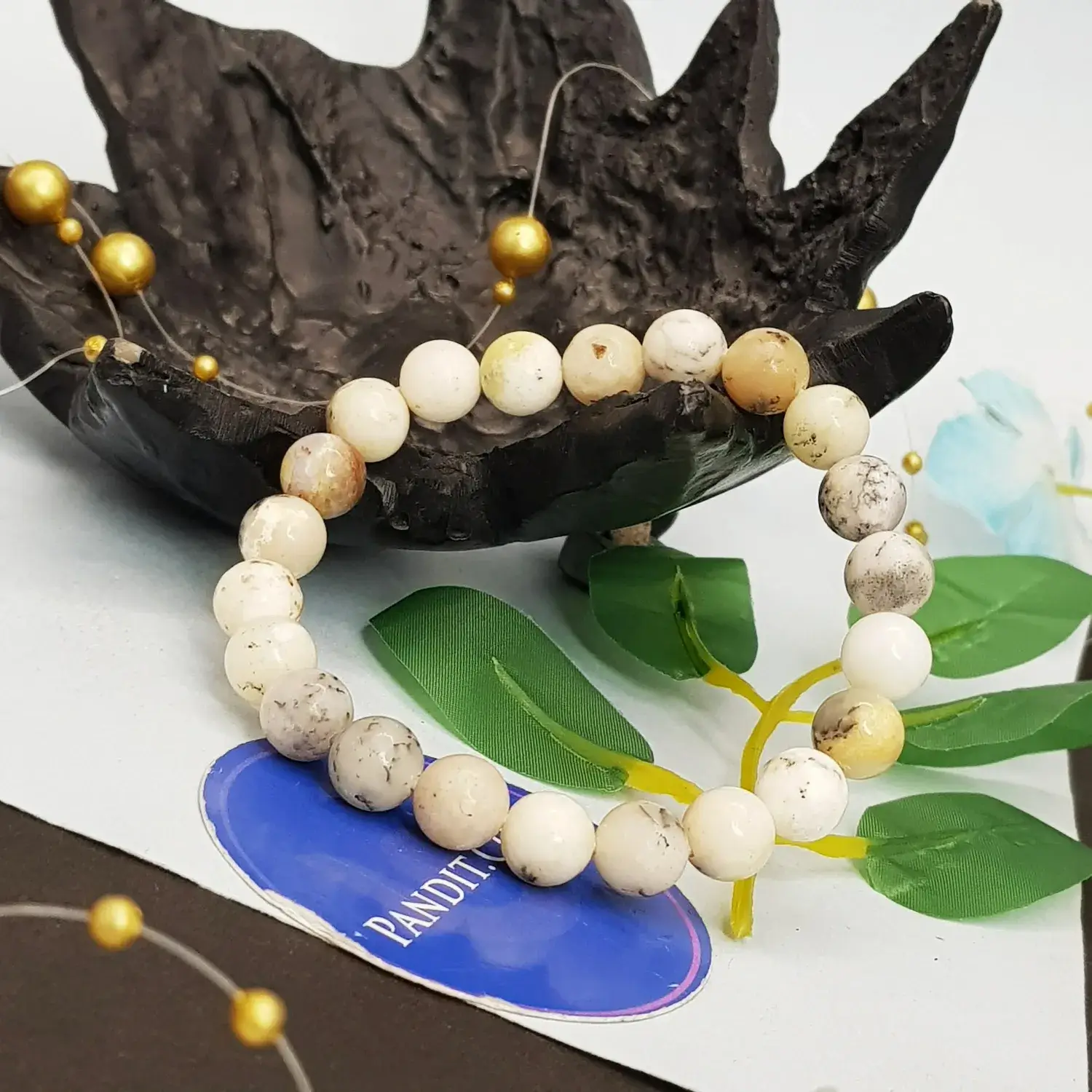 Dendritic Opal Bracelet - To be Grounded and Happy - Image 2