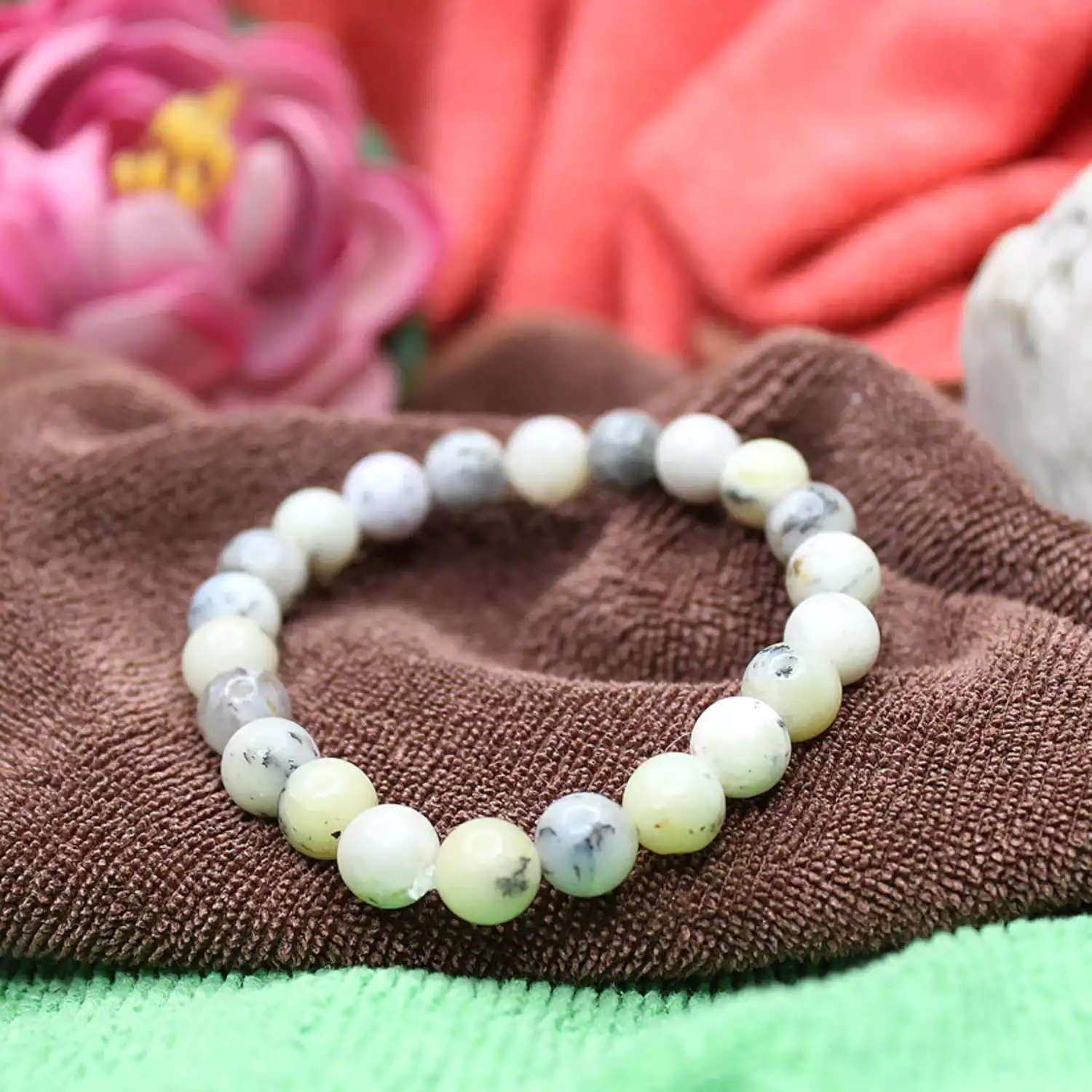 Dendritic Opal Bracelet - To be Grounded and Happy - Image 5