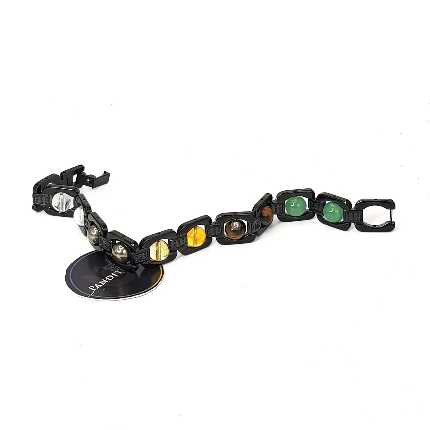 Black Metal Dhan Yog Bracelet - For Wealth & Success - Image 2