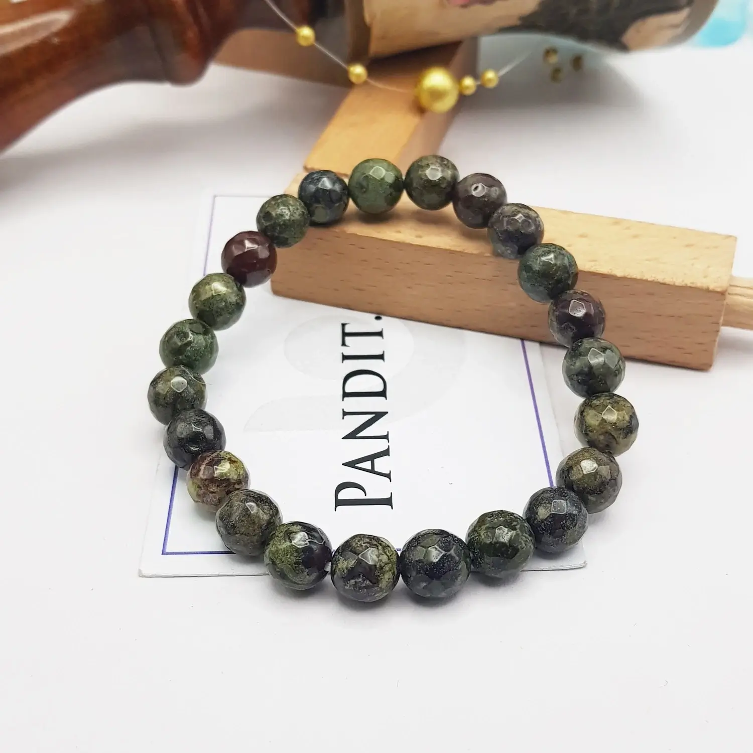 Dragon Blood Jasper Diamond Cut Bracelet - To Be Active - Image 2