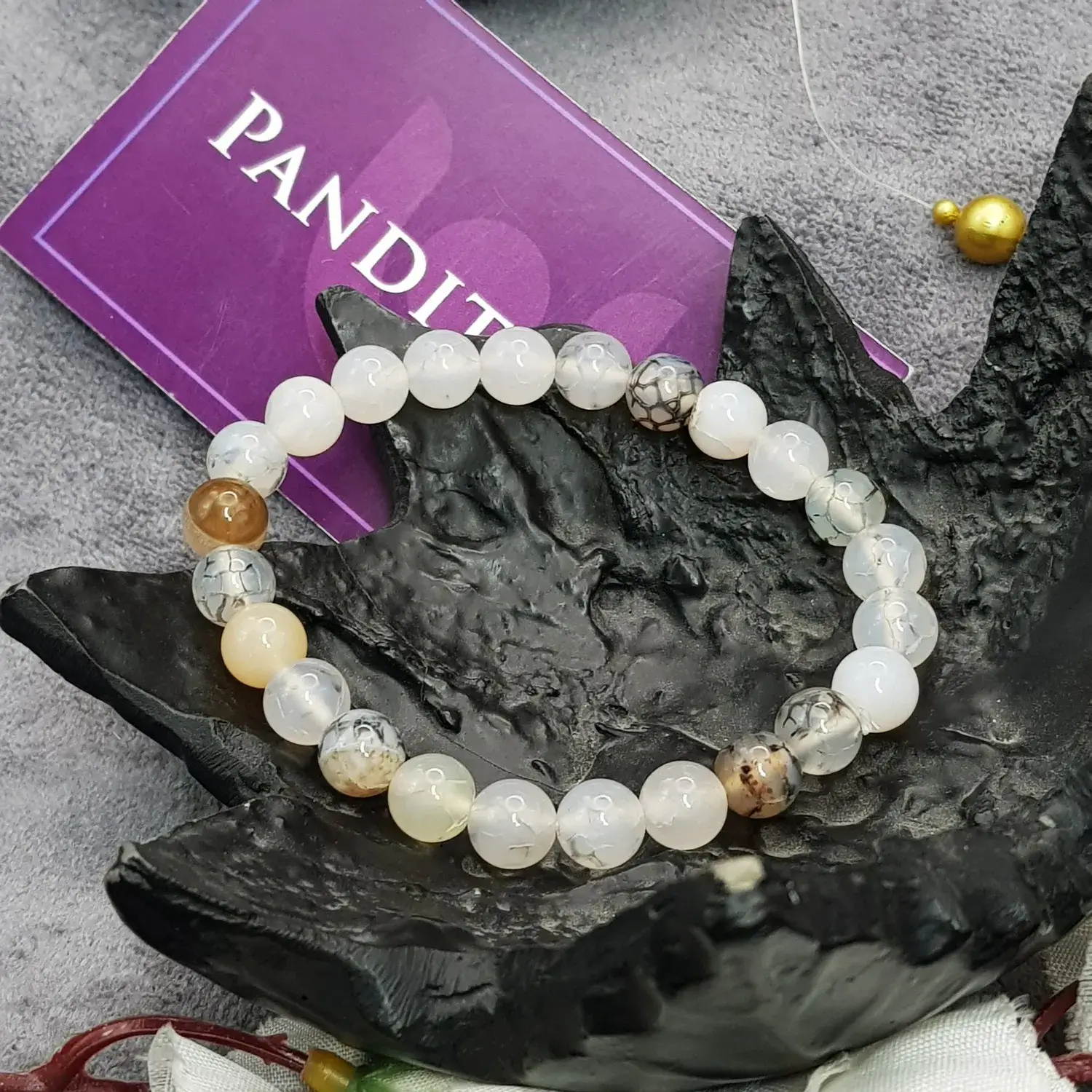 Dragon Vein Agate Bracelet - To Build Self-Respect and Comfort