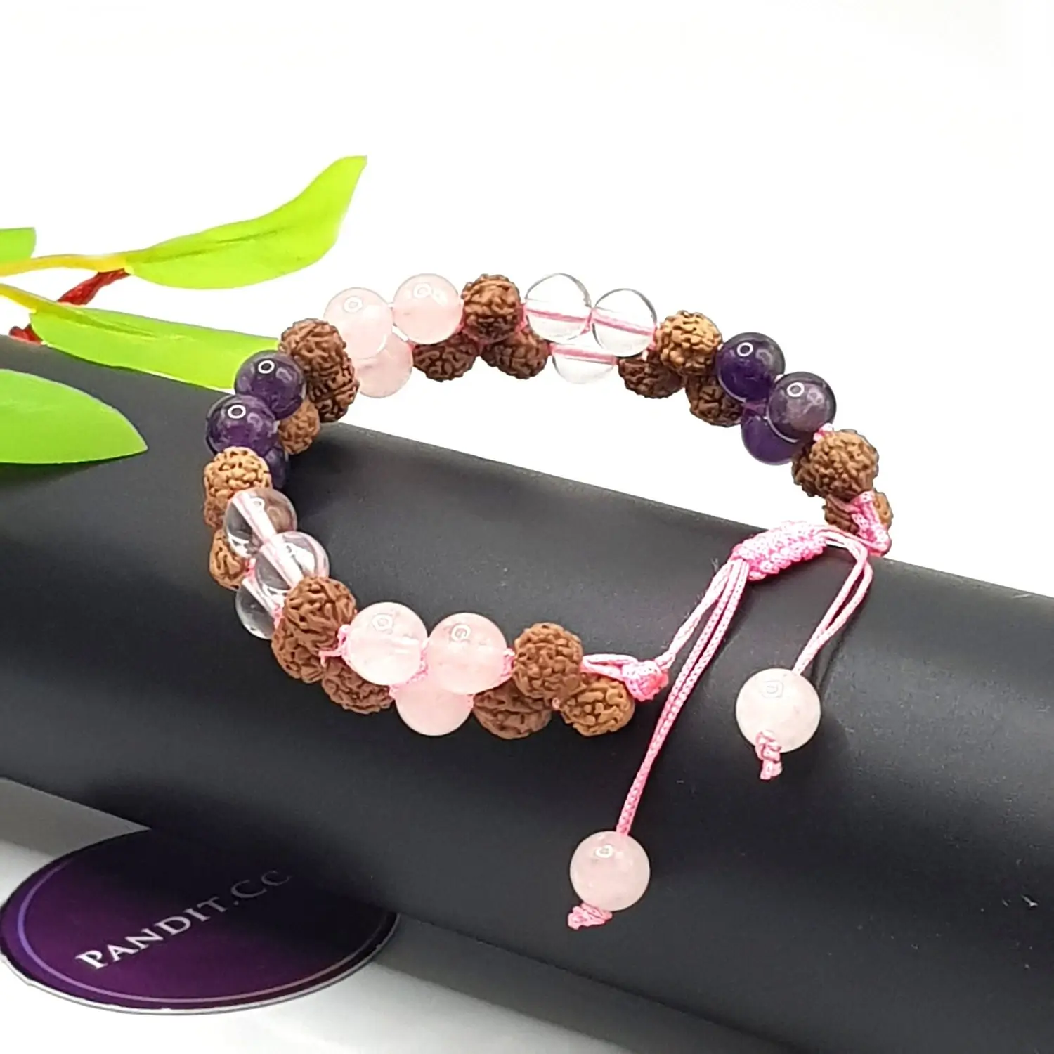 Emotional Healing & Inner Peace Bracelet With 5 Mukhi Rudraksha Beads