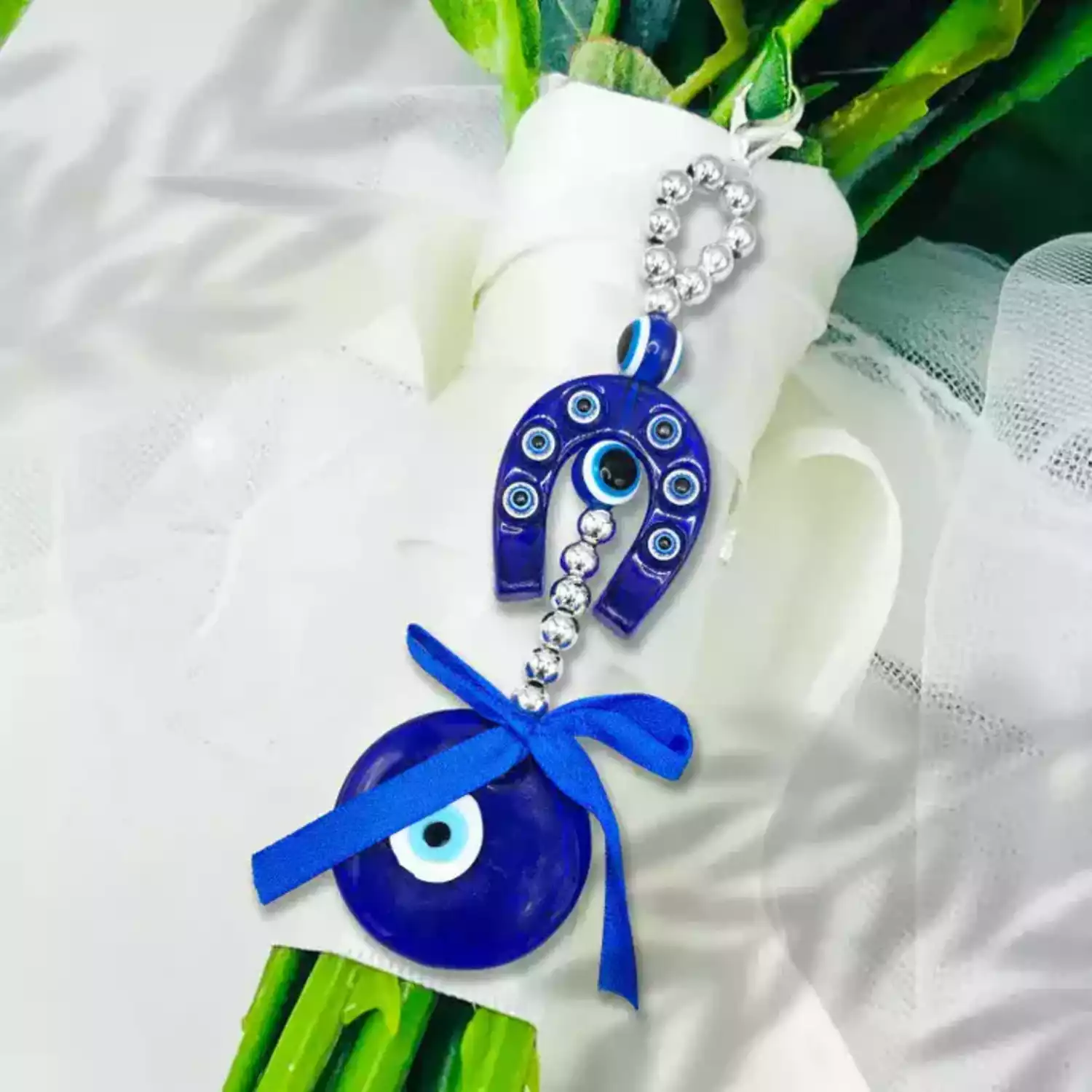 Evil Eye Hanging with Horse Shoe - Image 3
