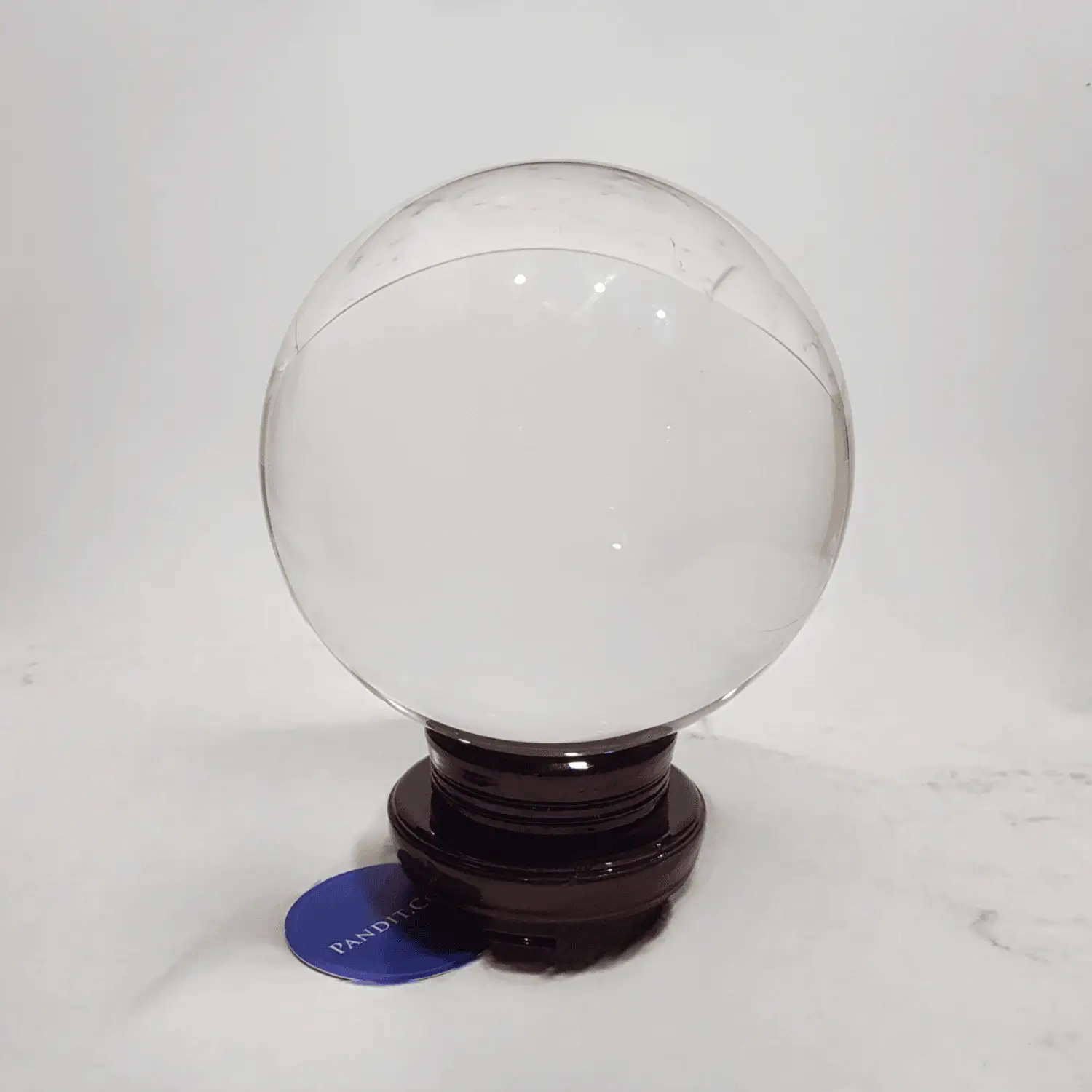 Feng Shui Crystal Gazing Ball with Wooden Stand - Image 4