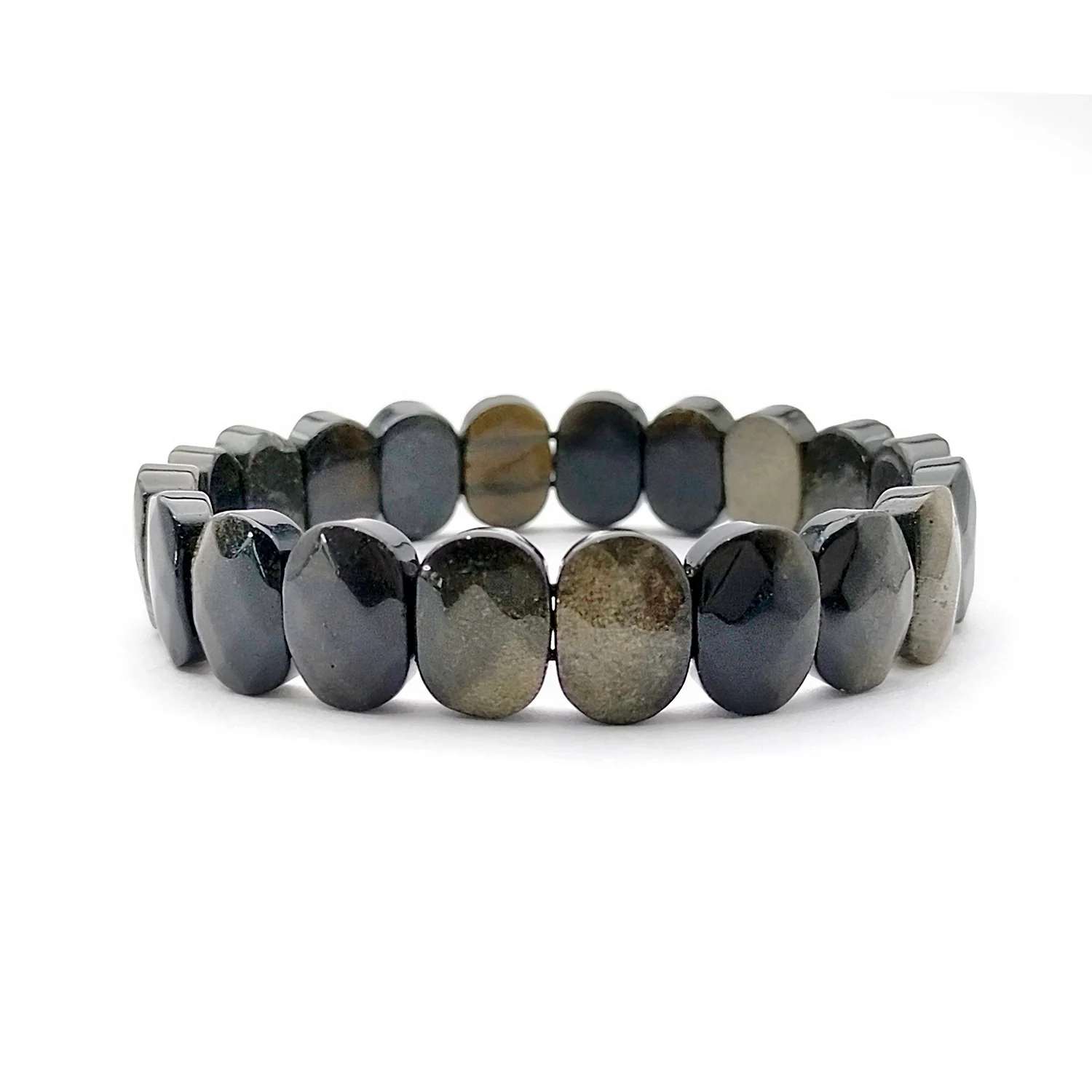 Golden Obsidian Oval Faceted Bracelet - To Get Easy Success - Image 6