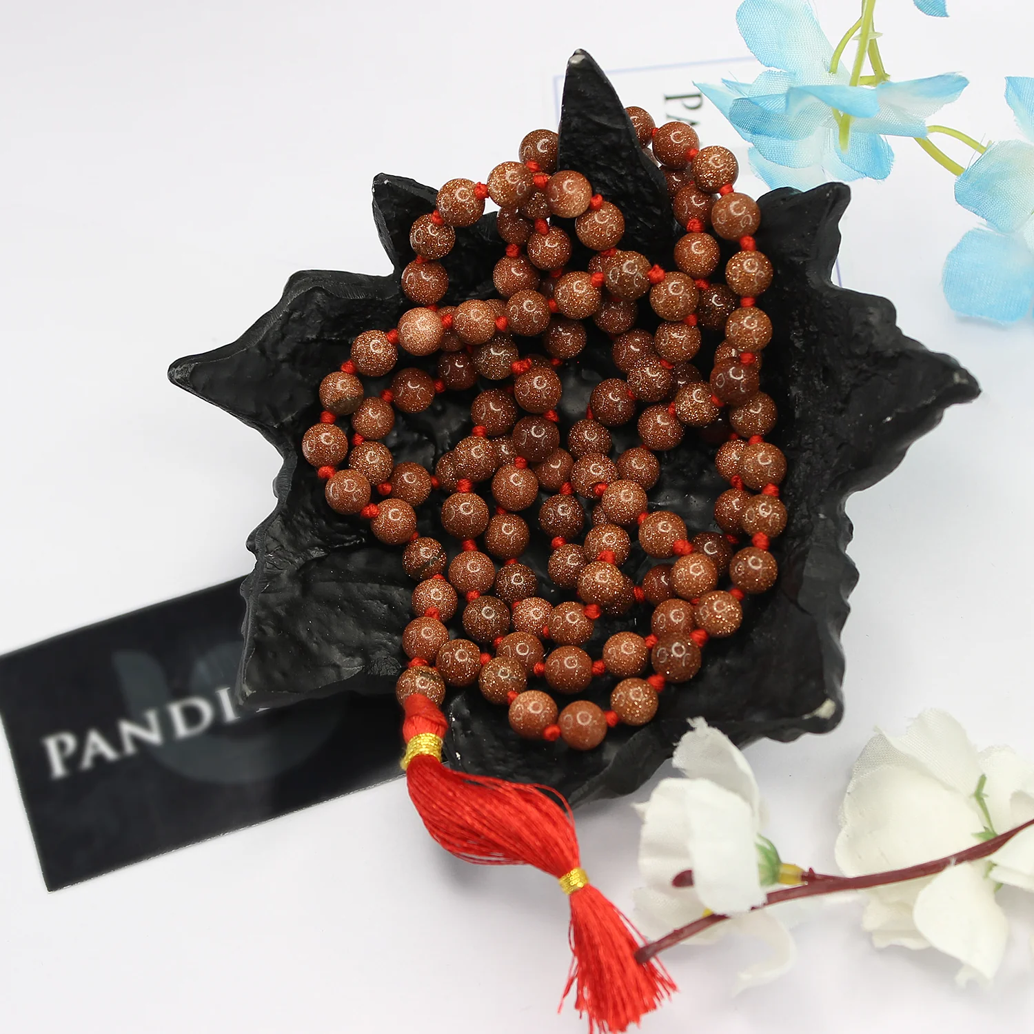 Golden Sunstone Mala - To Improve Social Image & Create Royalty