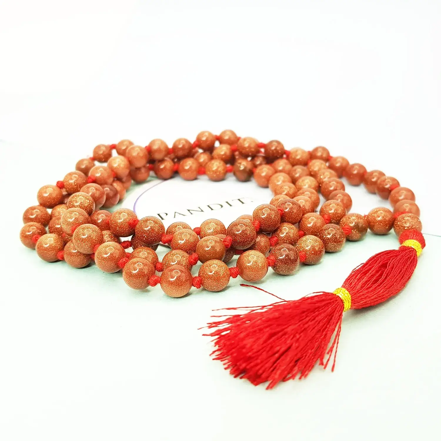 Golden Sunstone Mala - To Improve Social Image & Create Royalty - Image 3