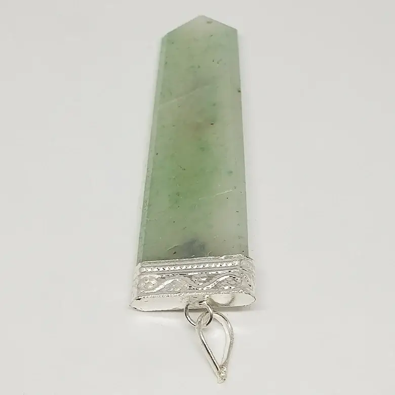 Green Aventurine 7 Chakra Pencil Pendant - Image 7