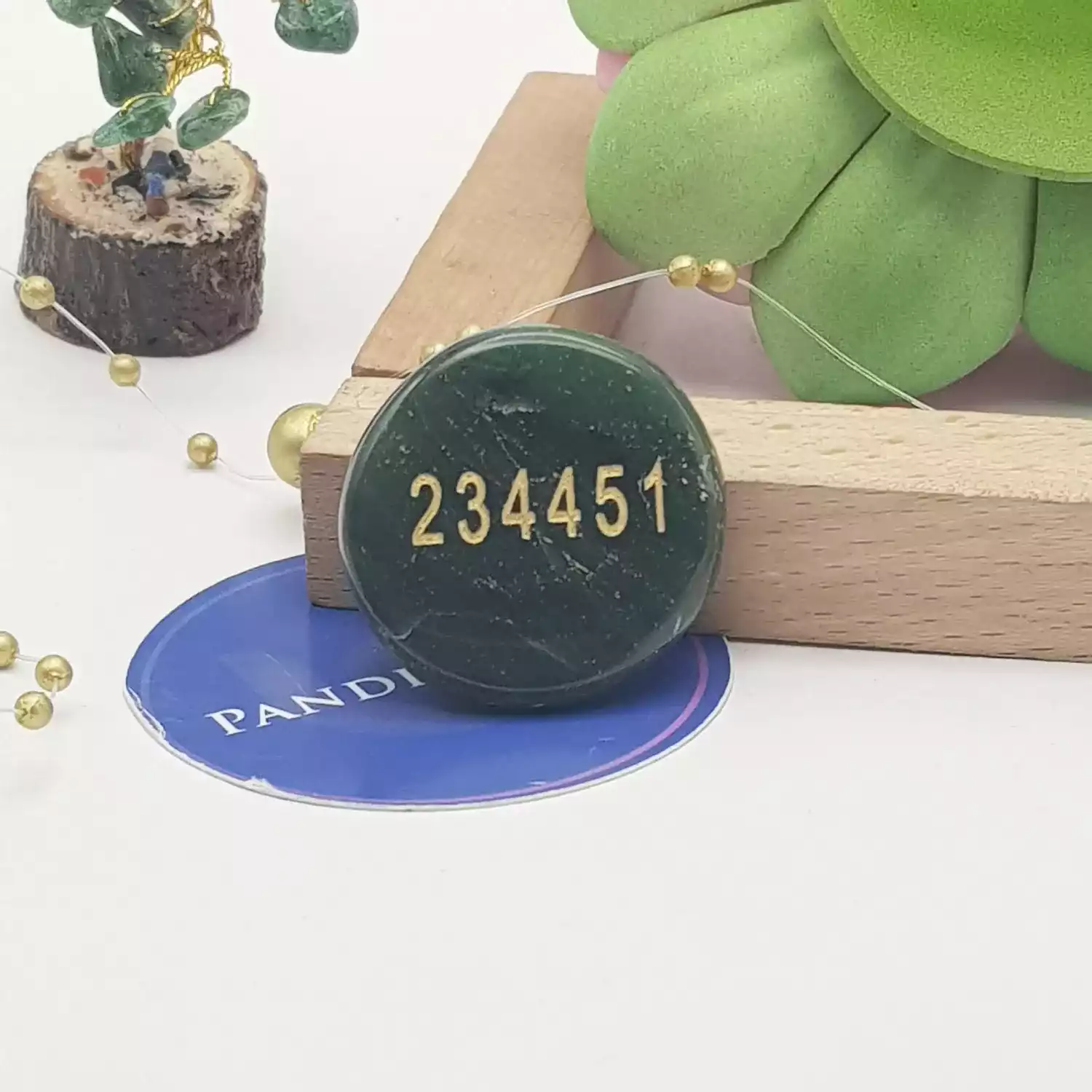 Green Aventurine Coin for Wealth and Success - Image 2