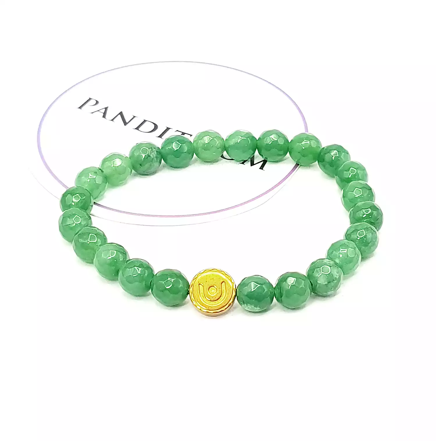 Green Aventurine Diamond Cut Bracelet - To Sharpens The Brain - Image 4