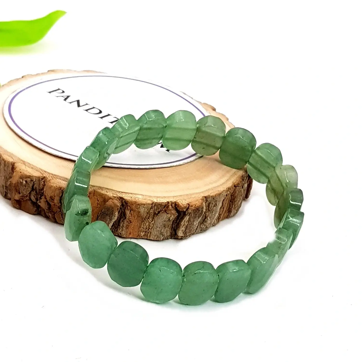 Green Aventurine Oval Faceted Bracelet - Image 2