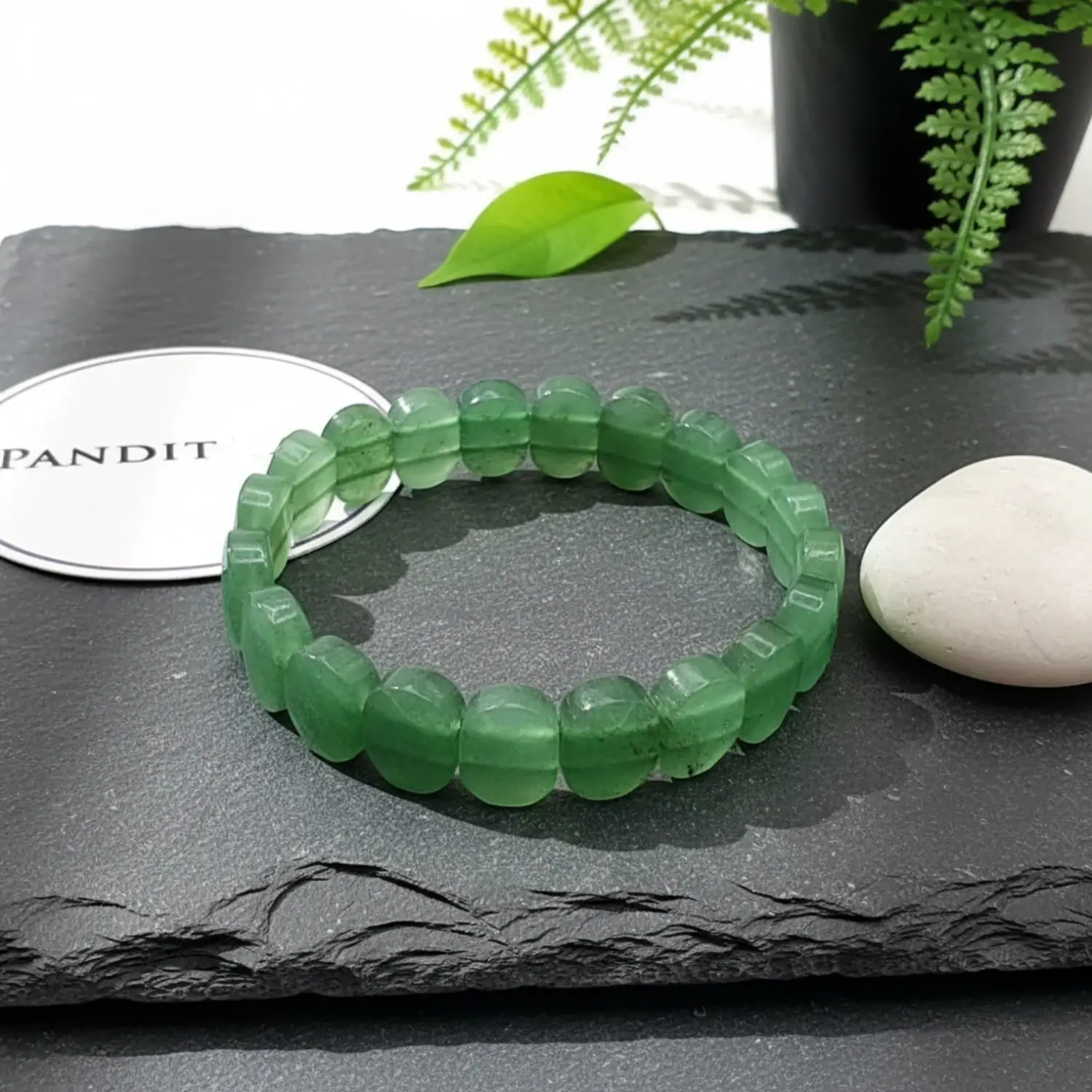 Green Aventurine Oval Faceted Bracelet - Image 3