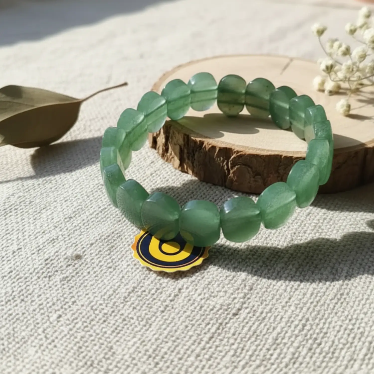 Green Aventurine Oval Faceted Bracelet - Image 4