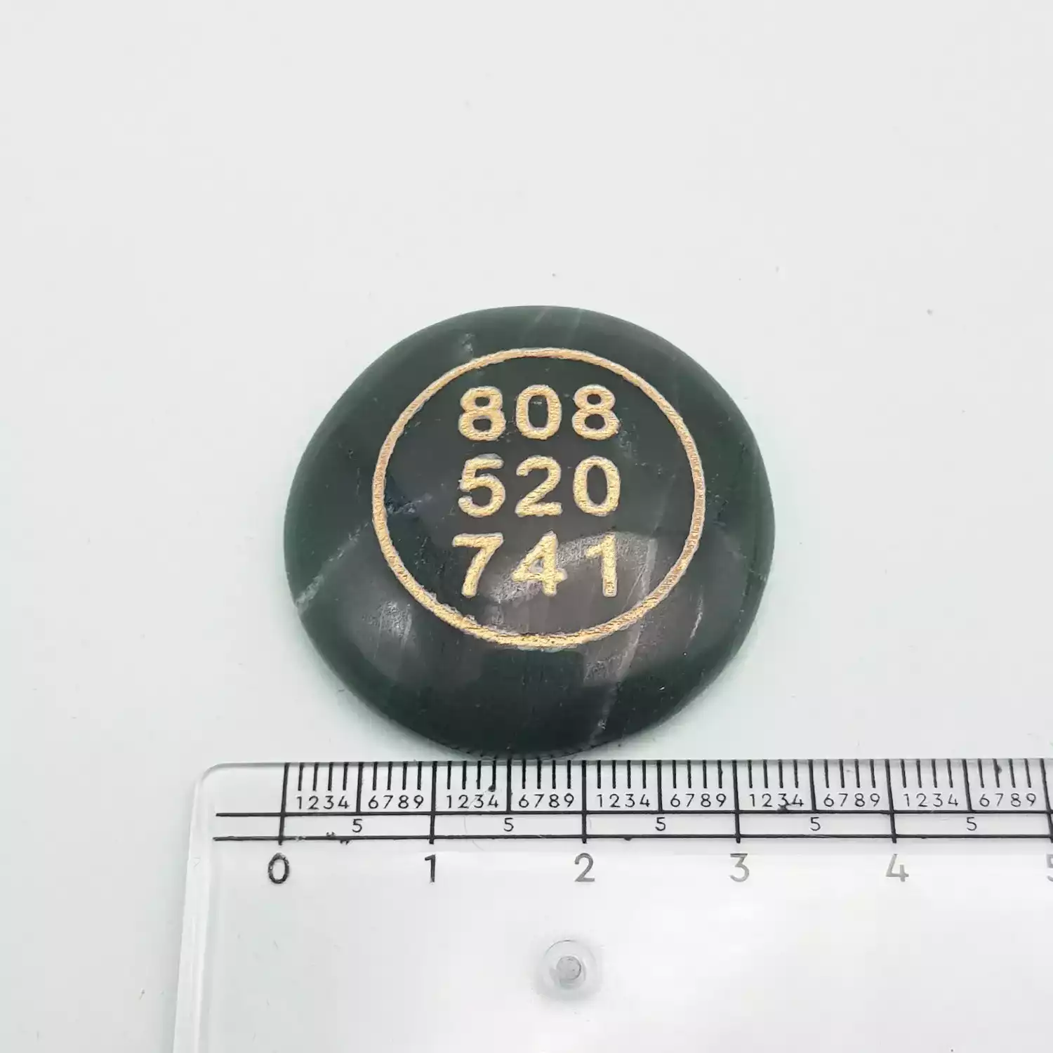 Green Aventurine Zibu Symbol Coin - Image 12