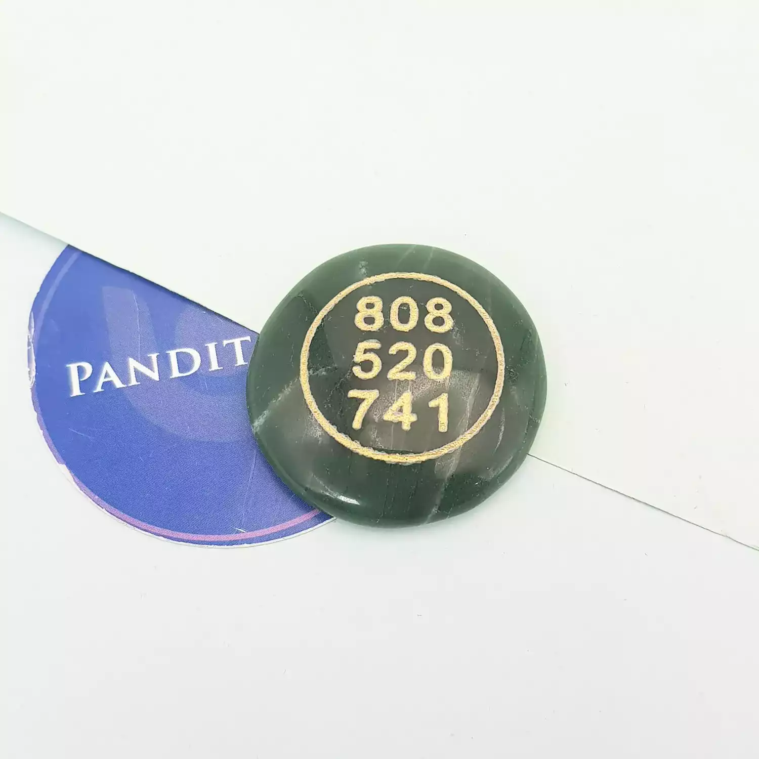 Green Aventurine Zibu Symbol Coin - Image 13