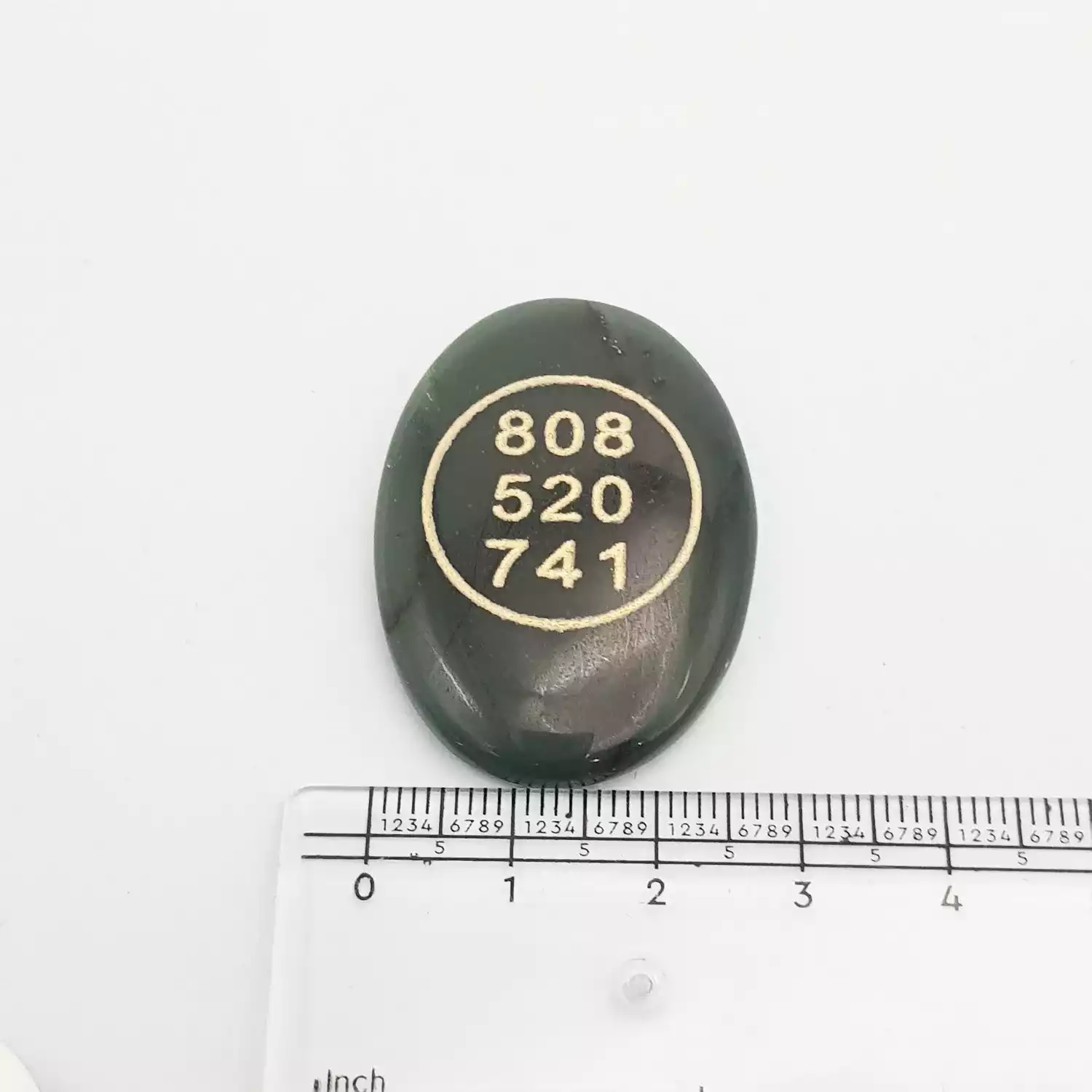 Green Aventurine Zibu Symbol Coin - Image 6
