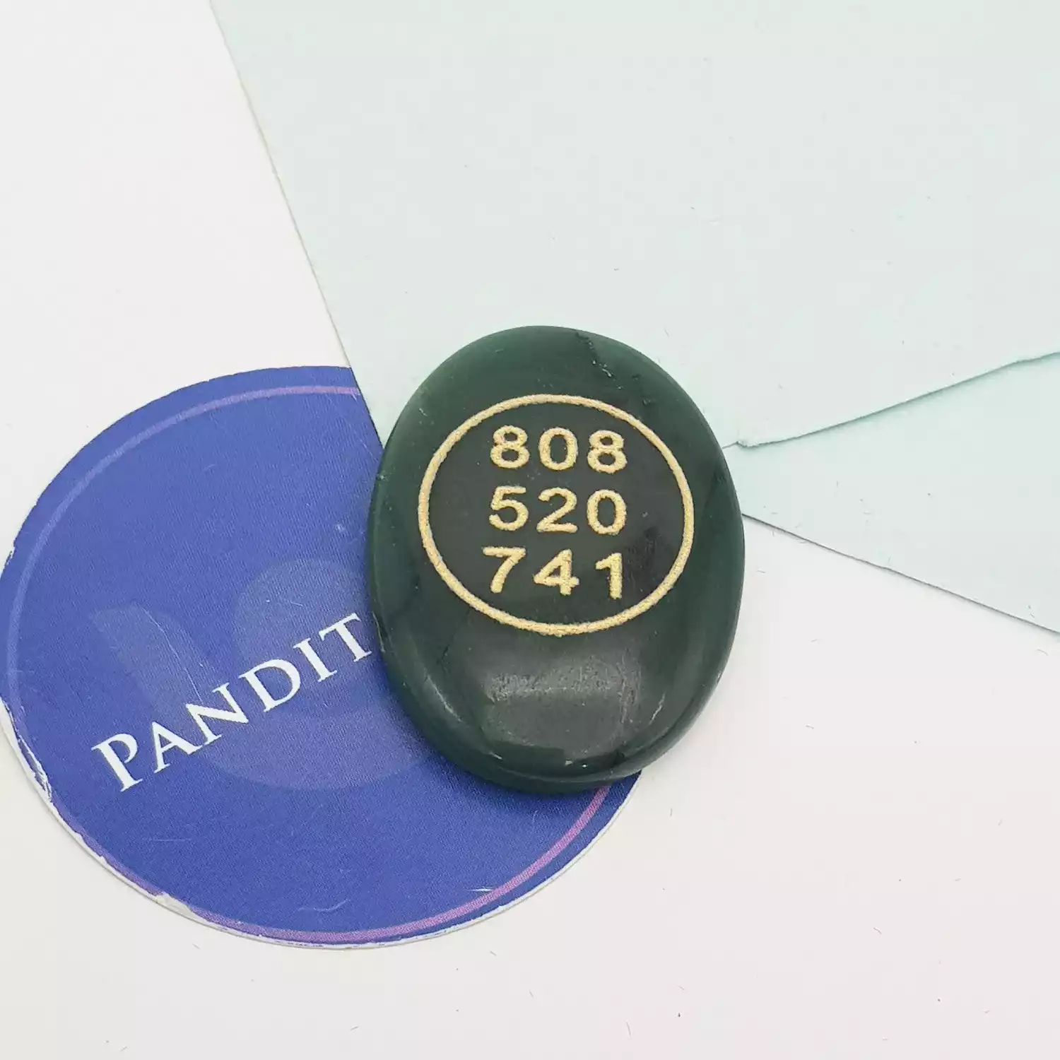 Green Aventurine Zibu Symbol Coin - Image 7