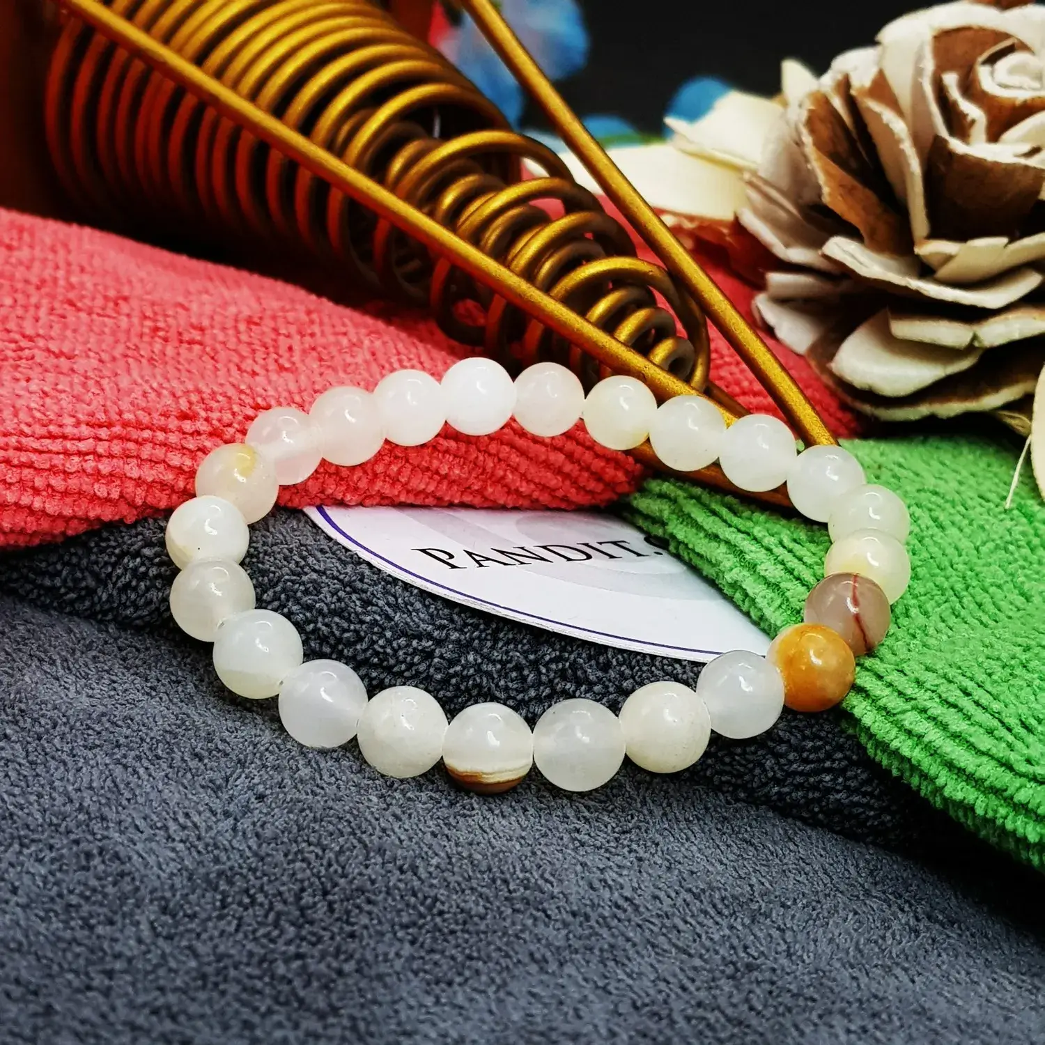 Green Calcite Bracelet - For Stress Relief and Improves Sleep