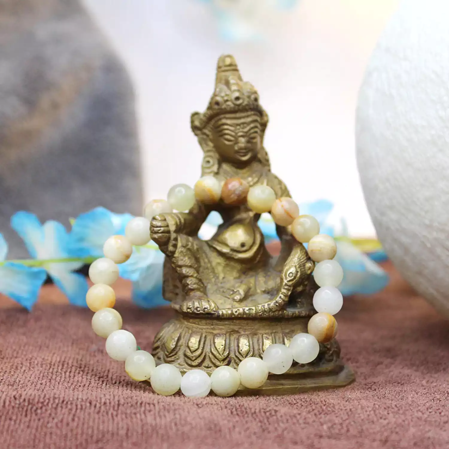 Green Calcite Bracelet - For Stress Relief and Improves Sleep - Image 4