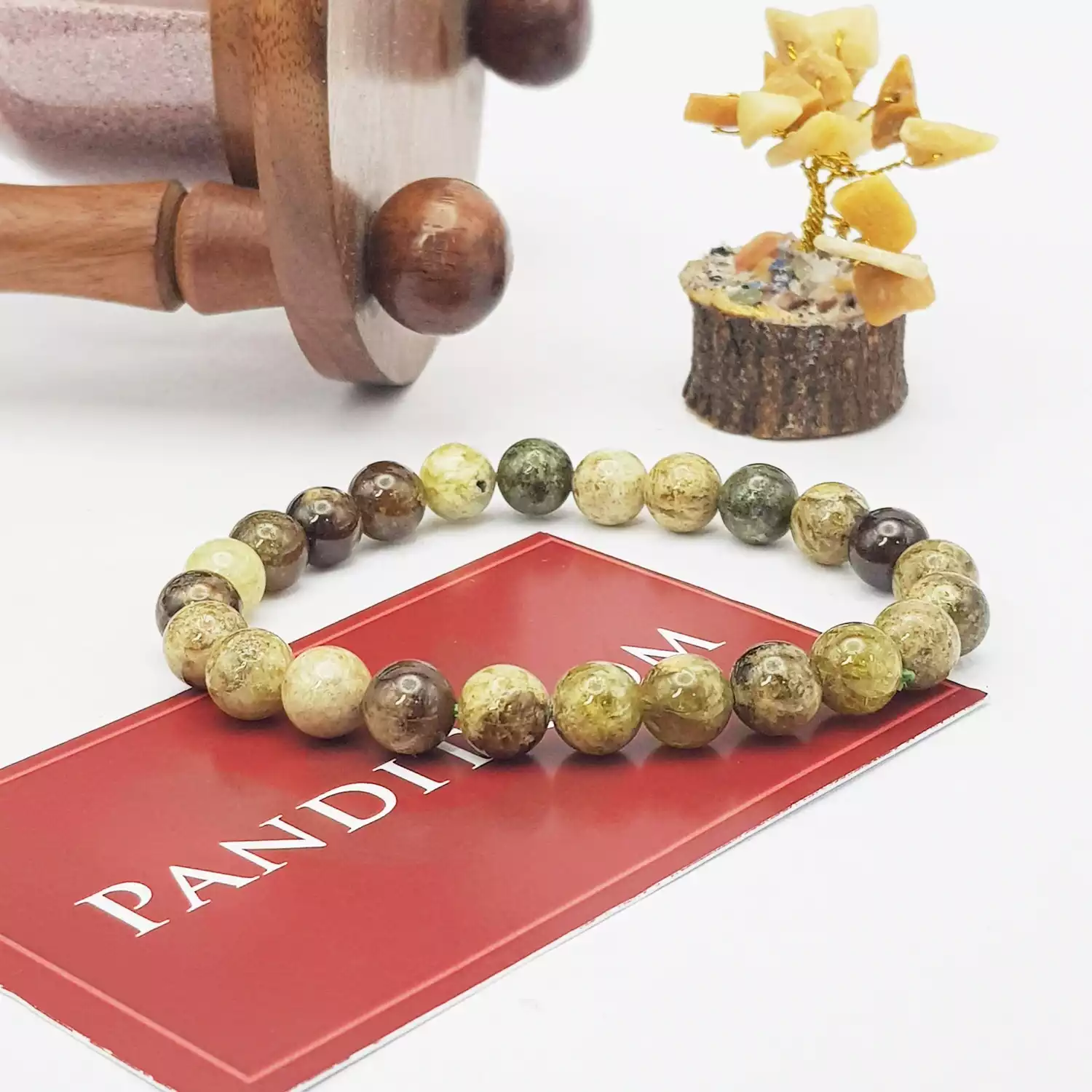 Green Garnet Bracelet - For Inner Peace and Relaxation - Image 2