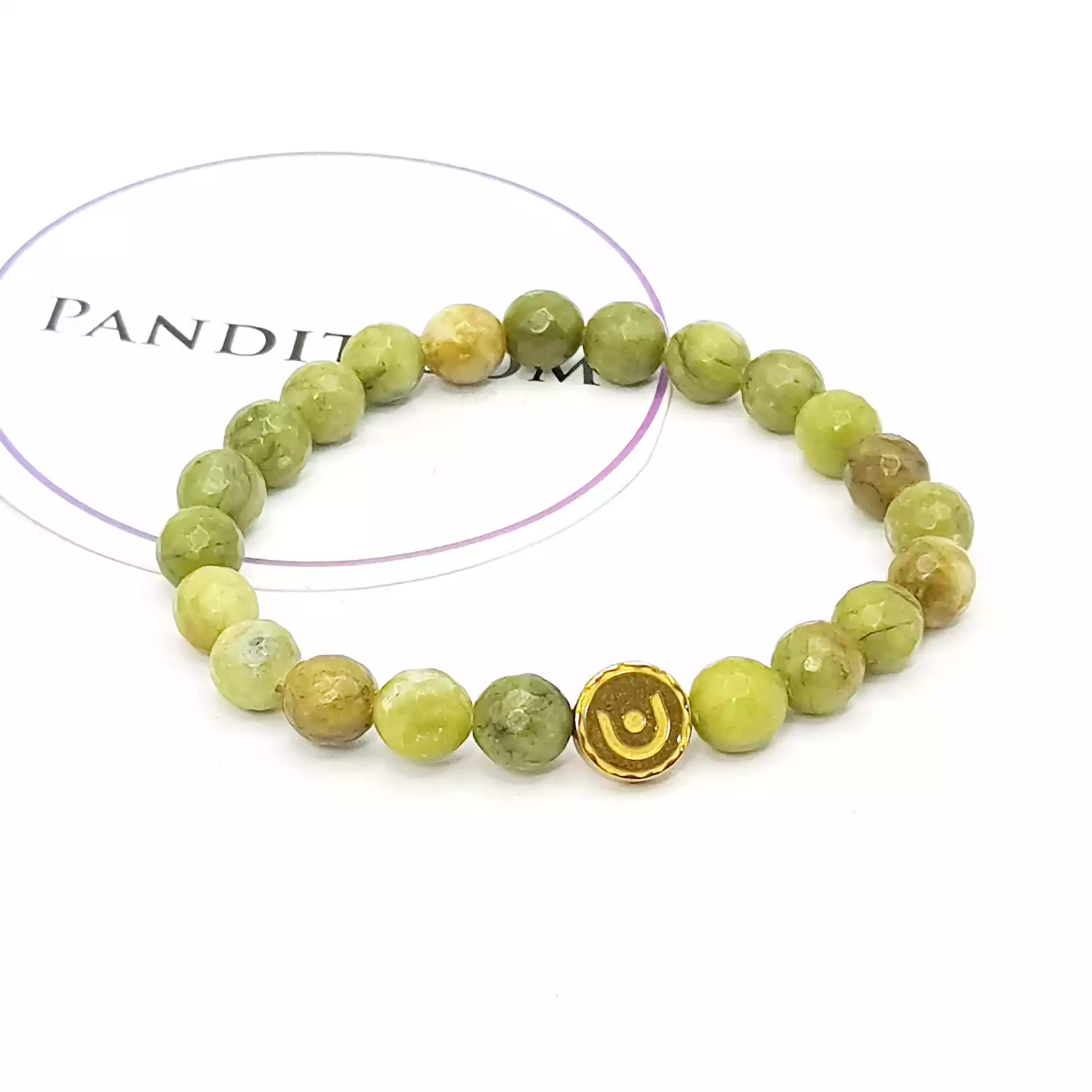 Green Jade Diamond Cut Bracelet - For Academic Success - Image 4