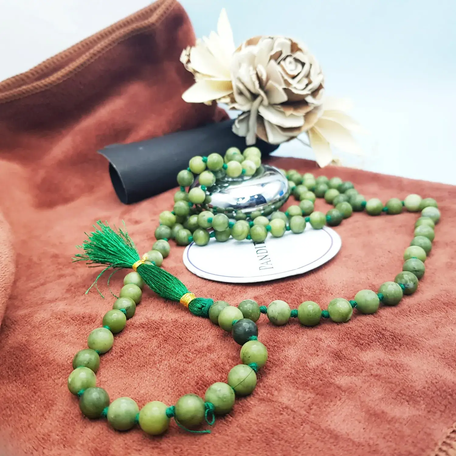 Green Jade Mala - For Academic Success & Fluent Speech - Image 2