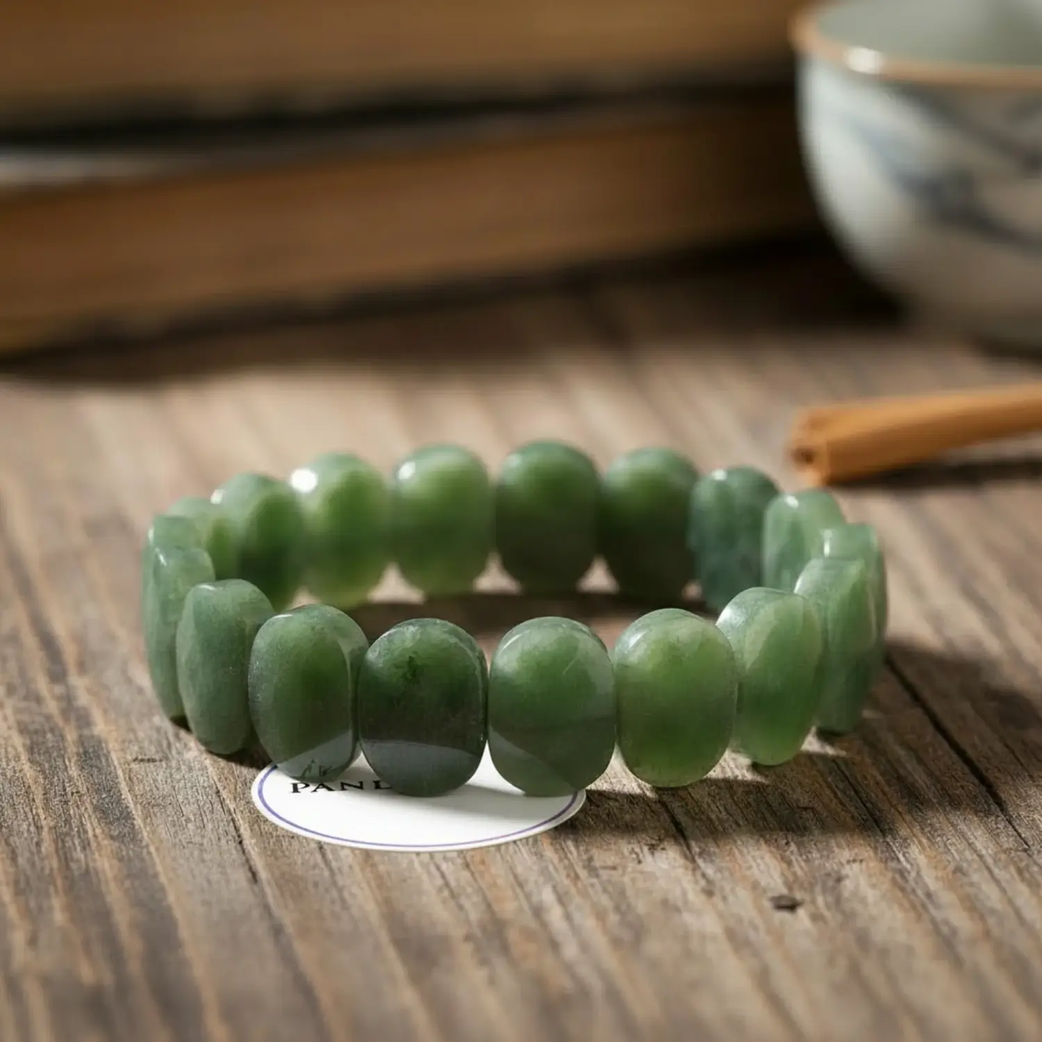 Green Jade Oval Faceted Bracelet - To Improve Communications - Image 4