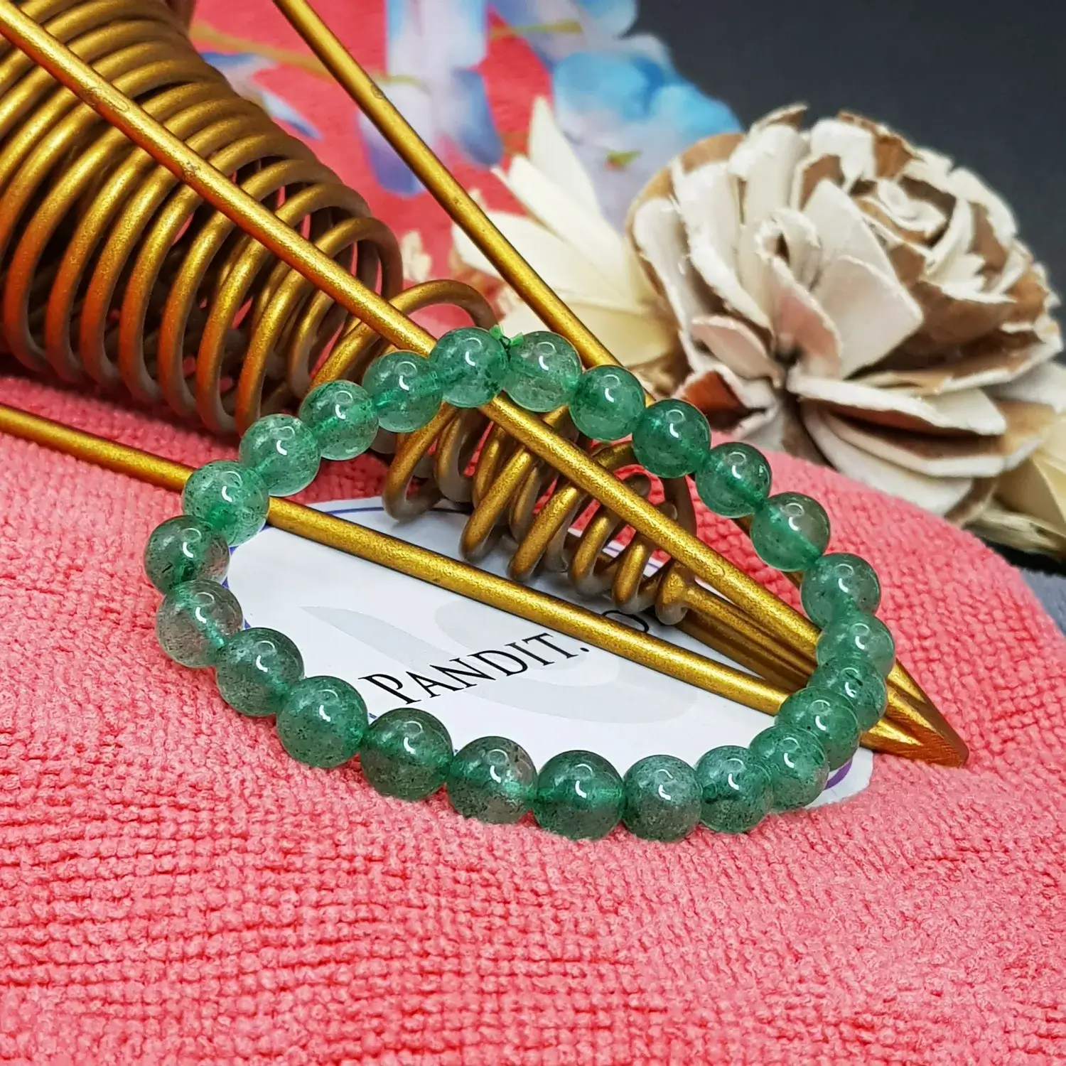Green Strawberry Bracelet - For Good Health and Creativity - Image 2