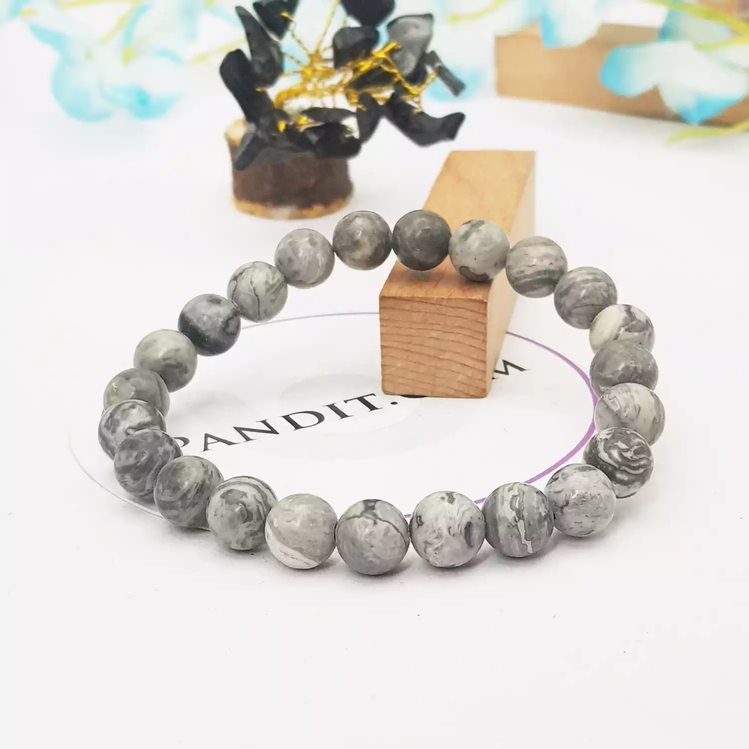 Grey Jasper Bracelet - For Confidence and Leadership Qualities - Image 2