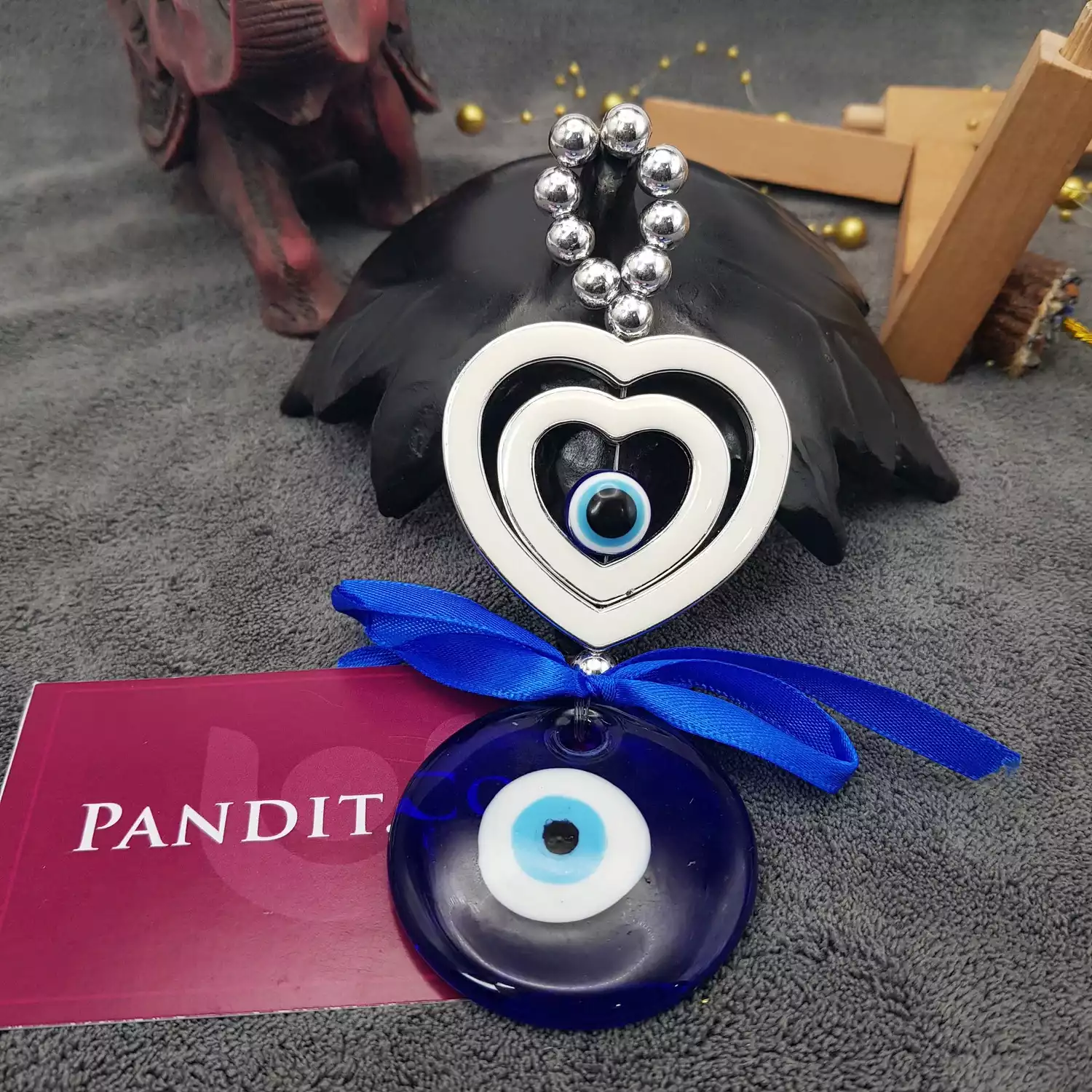 Heart Shape Evil Eye Hanging for Good Luck