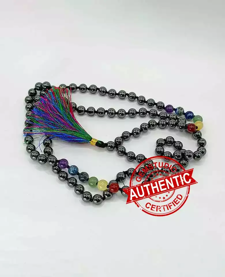 Hematite 7 Chakra Mala - Image 5