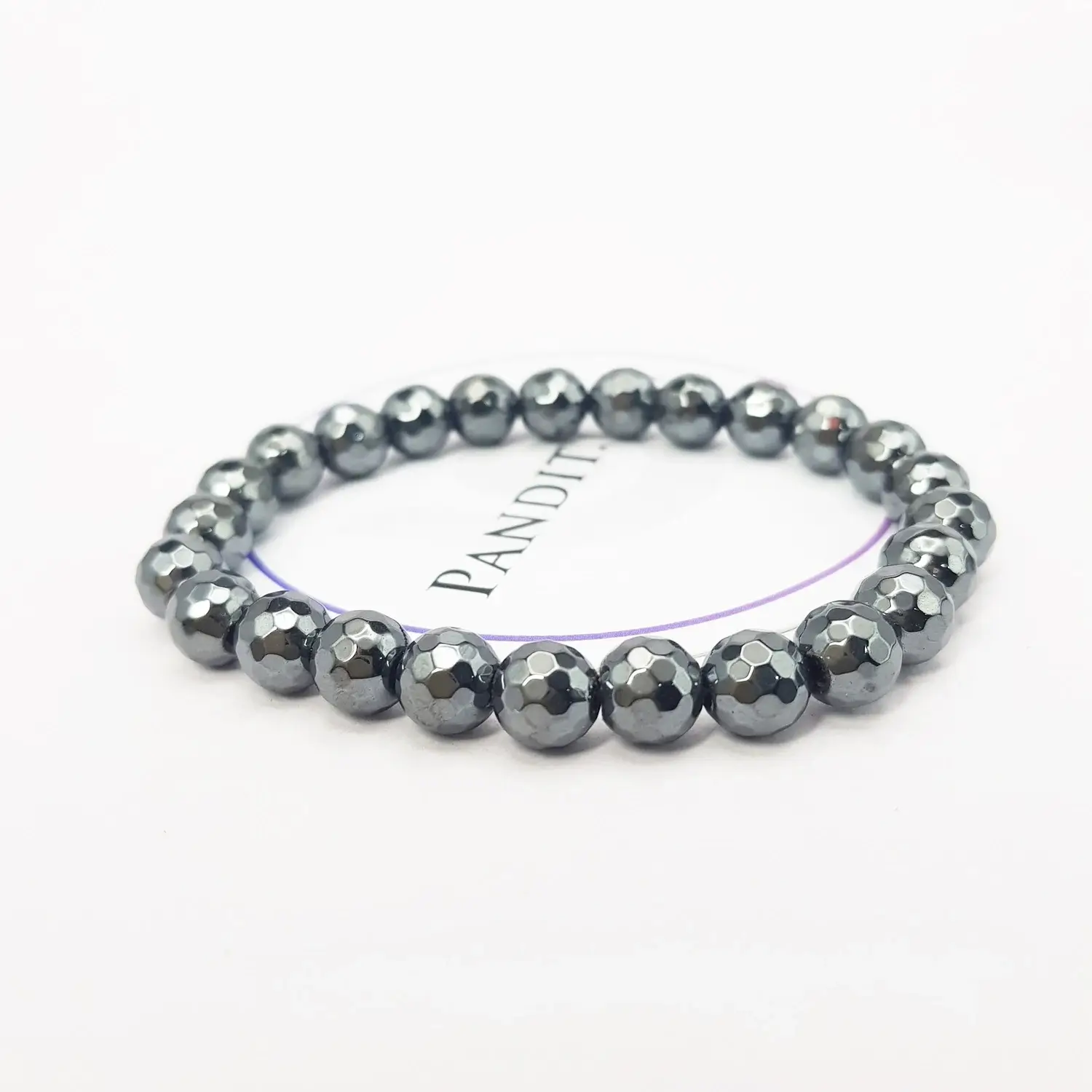 Hematite Diamond Cut Bracelet - To Regulate Income Flow - Image 3