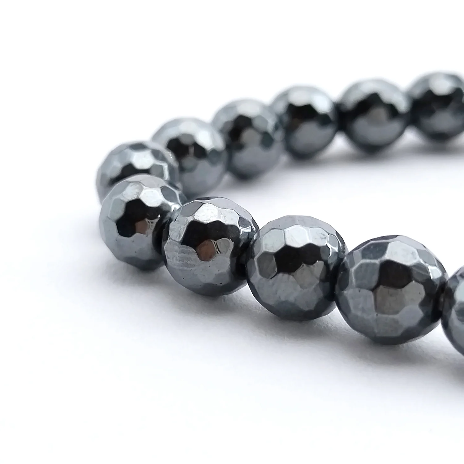 Hematite Diamond Cut Bracelet - To Regulate Income Flow - Image 5