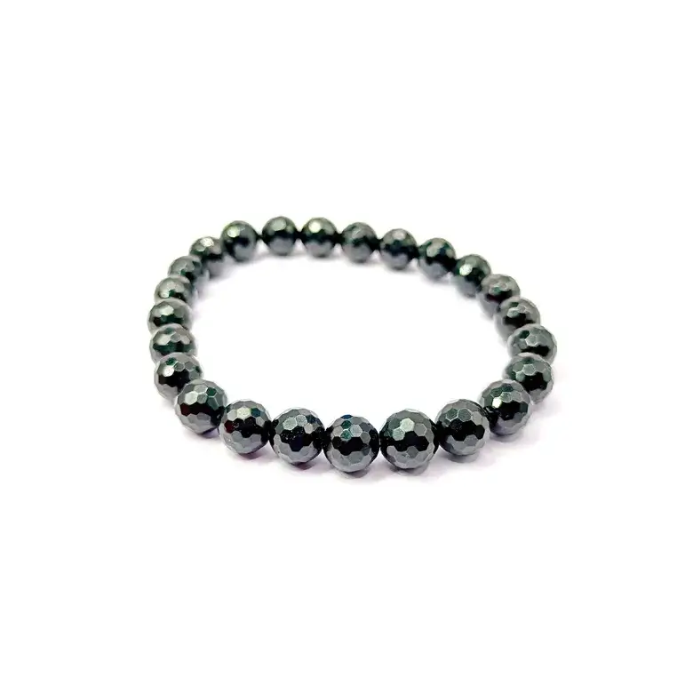 Hematite Diamond Cut Bracelet - To Regulate Income Flow - Image 6