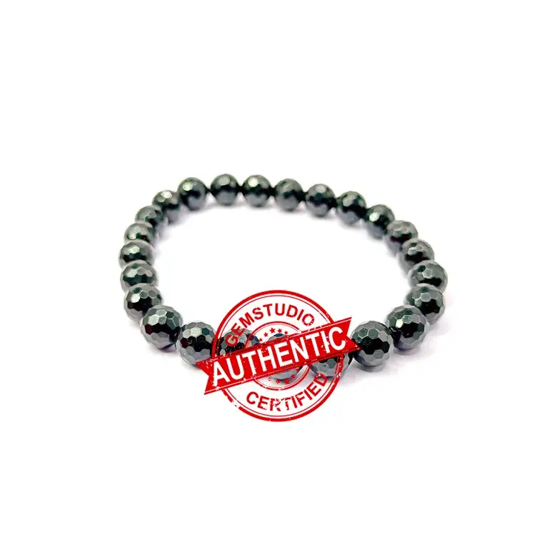 Hematite Diamond Cut Bracelet - To Regulate Income Flow - Image 7