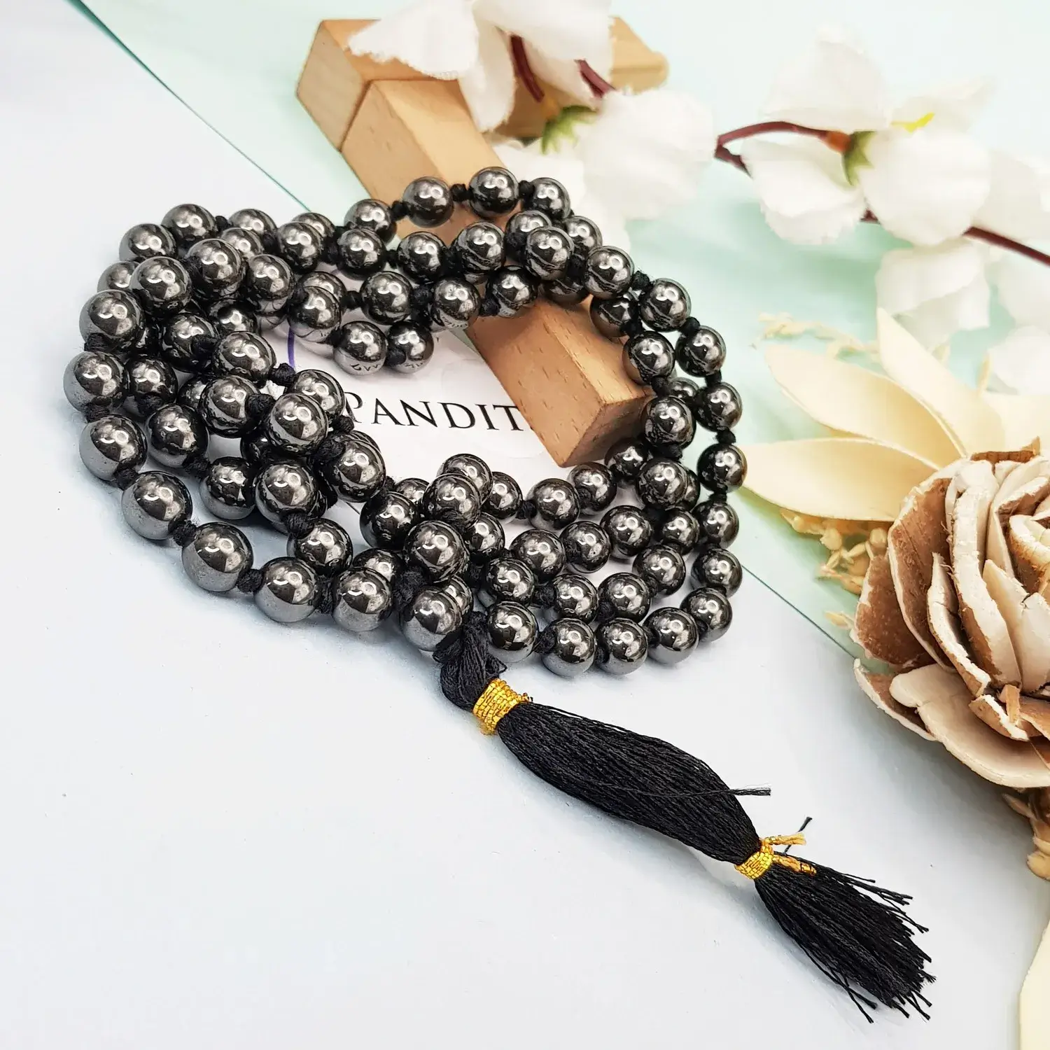 Hematite Mala - To Be Fearless & Attract Luxury and Success - Image 2