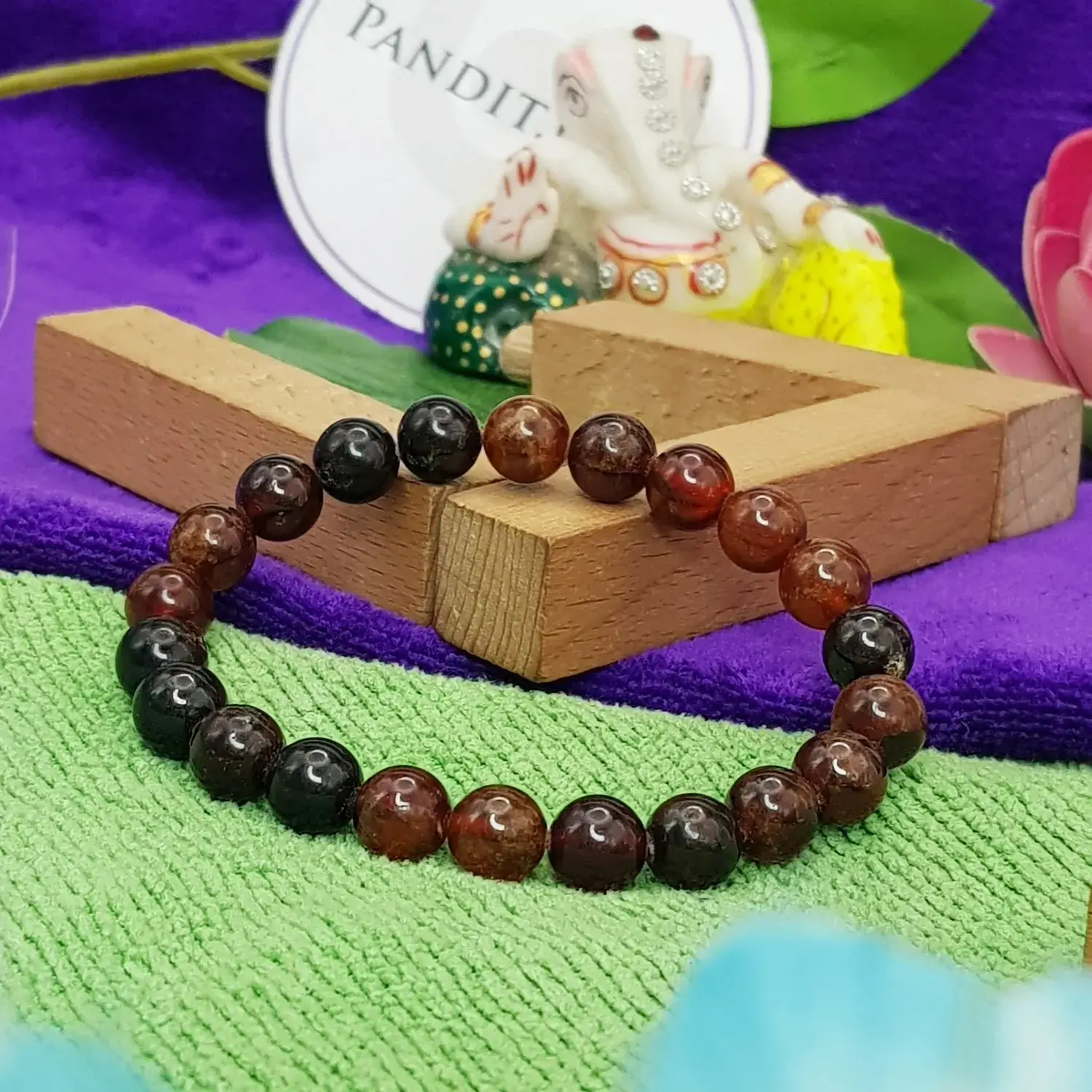 Hessonite Bracelet - Gomed Bracelet - To Sharpen the Brain - Image 2
