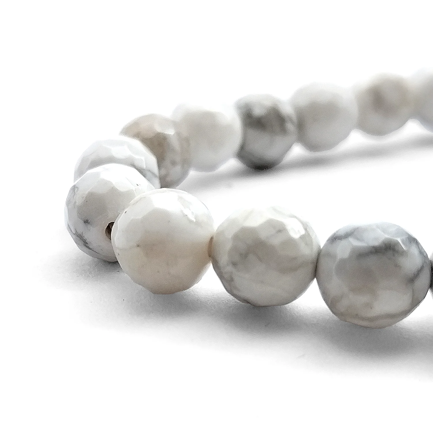 Howlite Diamond Cut Bracelet - To Regulate Income and Beauty - Image 5