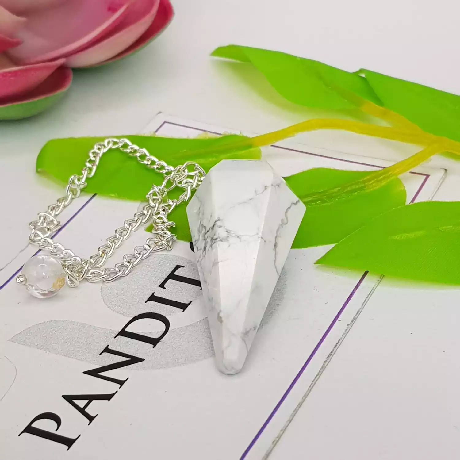 Howlite Dowsing Pendulum - Image 2