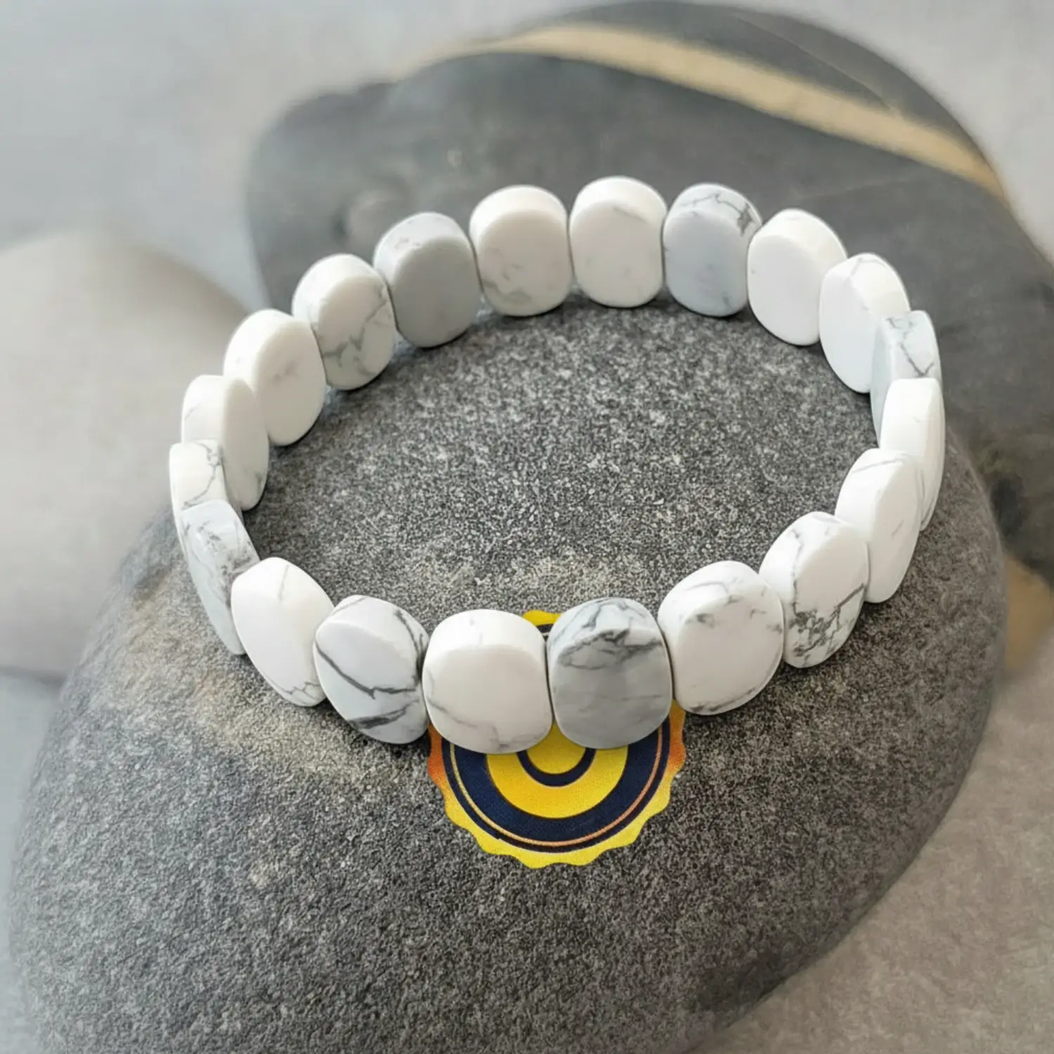 Howlite Oval Faceted Bracelet - Image 2