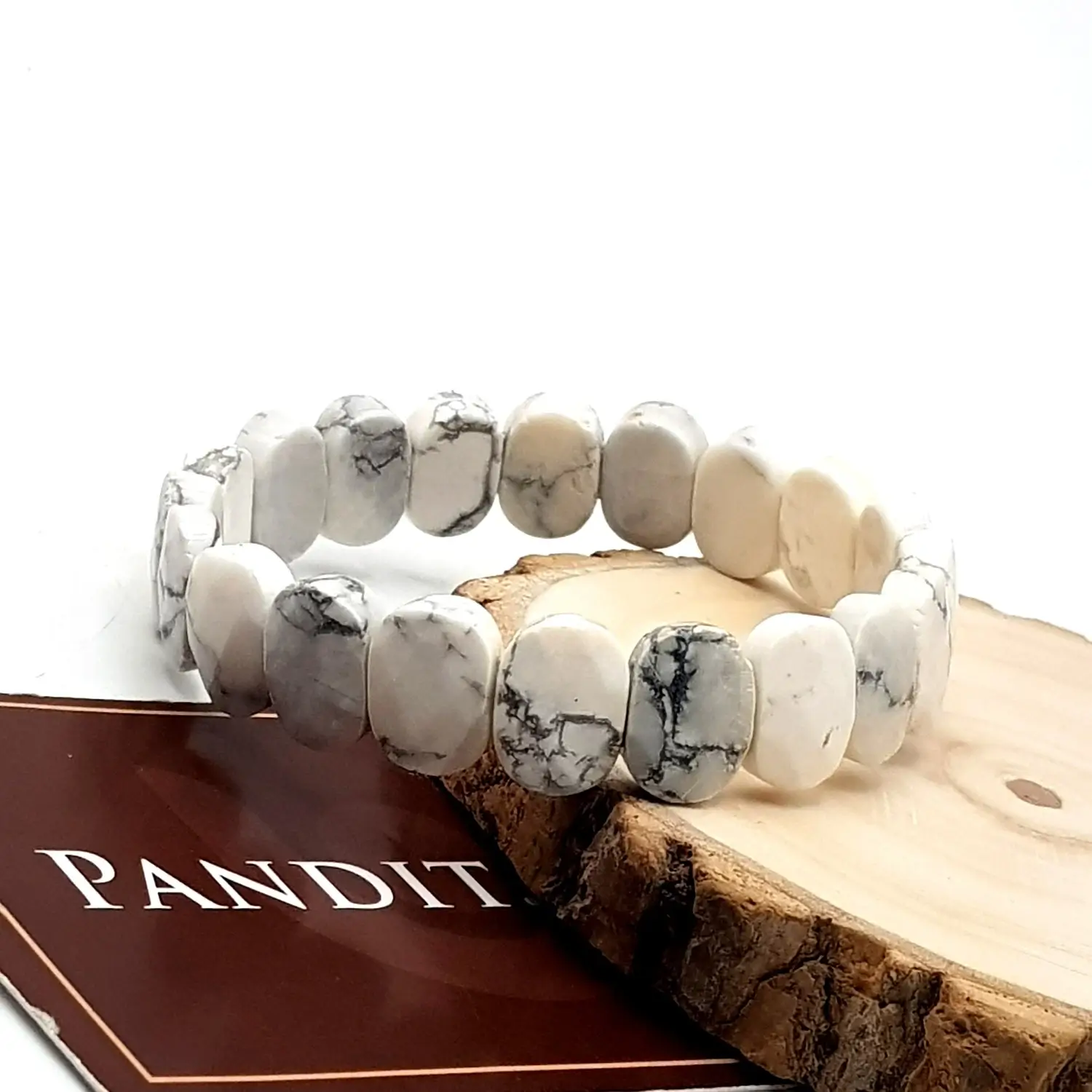 Howlite Oval Faceted Bracelet - Image 4