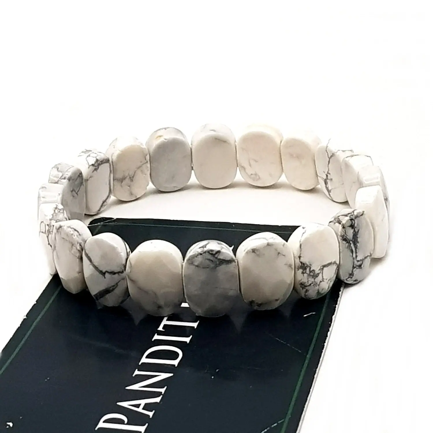 Howlite Oval Faceted Bracelet - Image 5