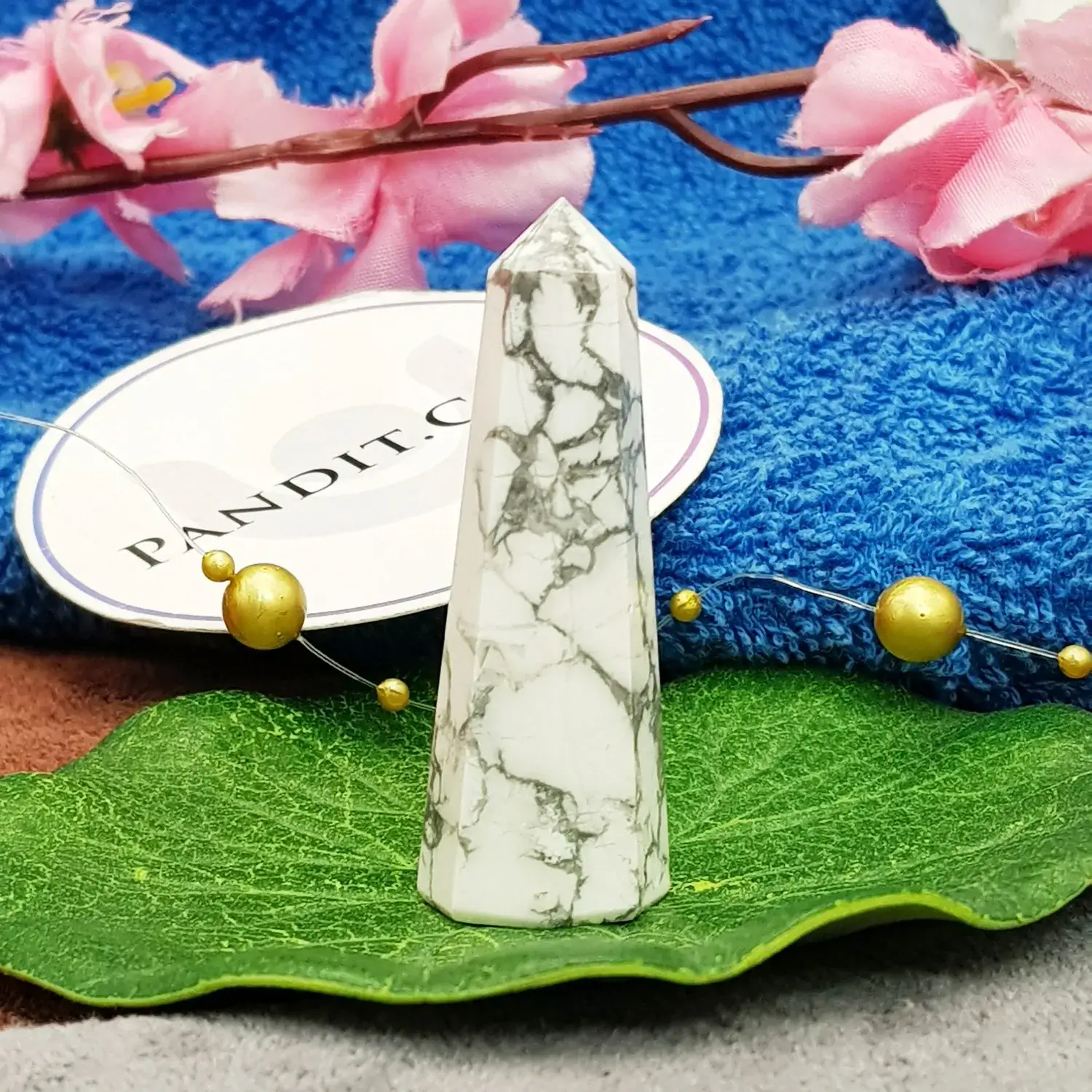 Howlite Pencil Tower Point - Image 2