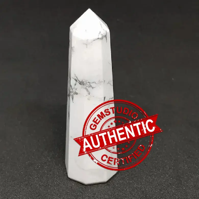 Howlite Pencil Tower Point - Image 7